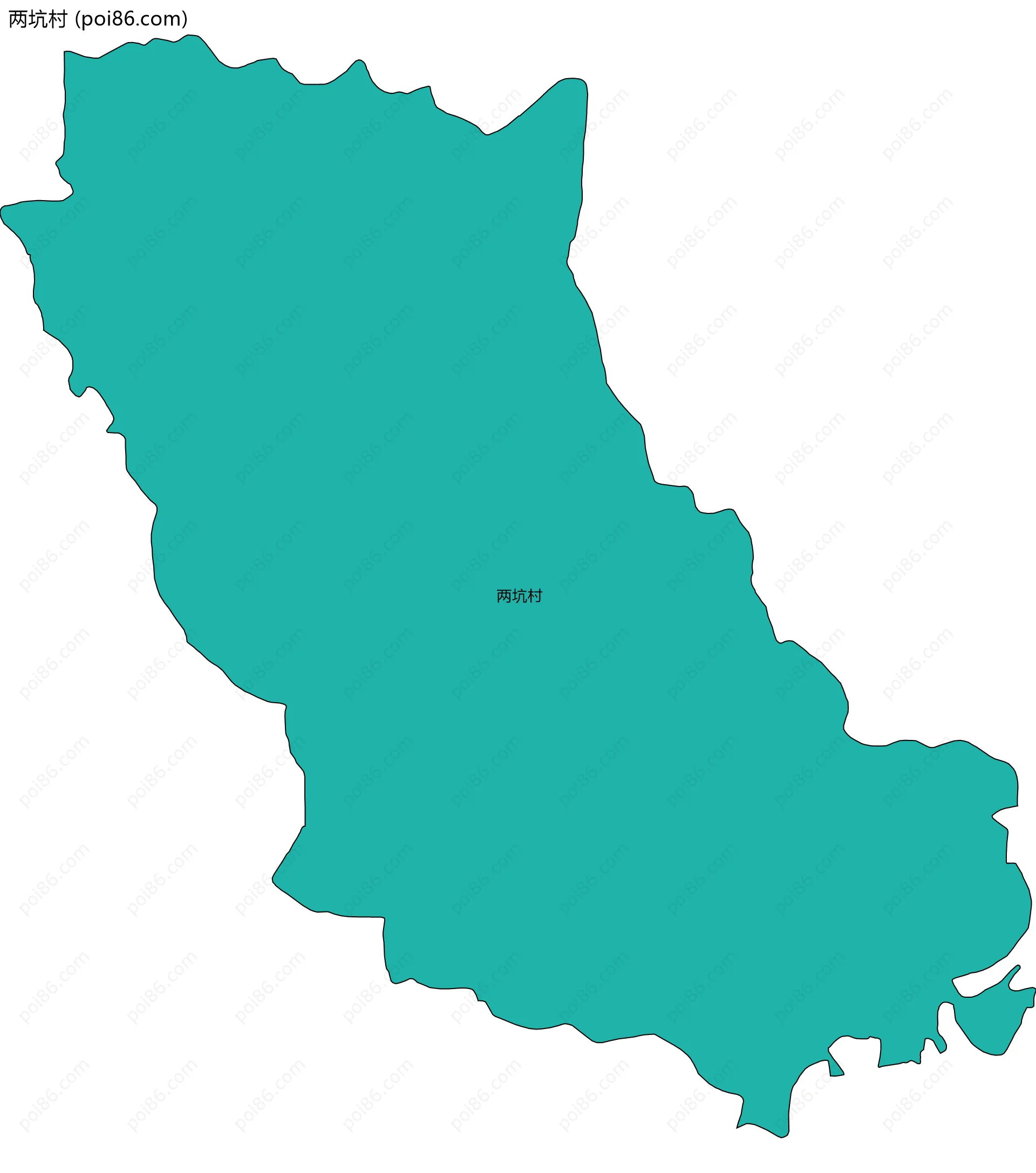 两坑村边界地图