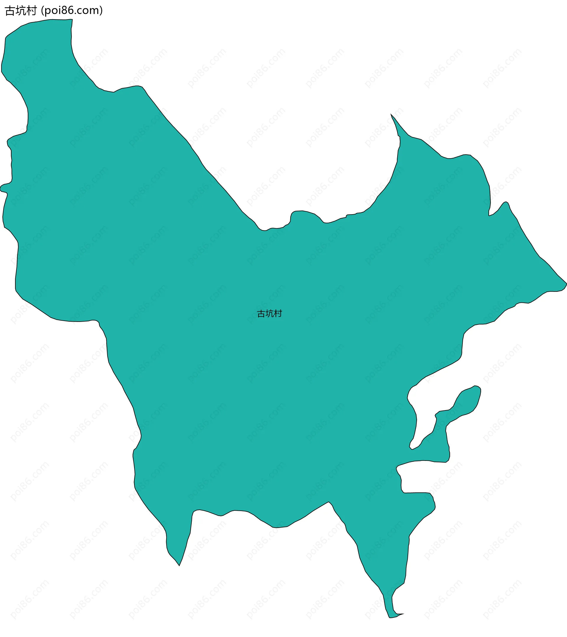 古坑村边界地图