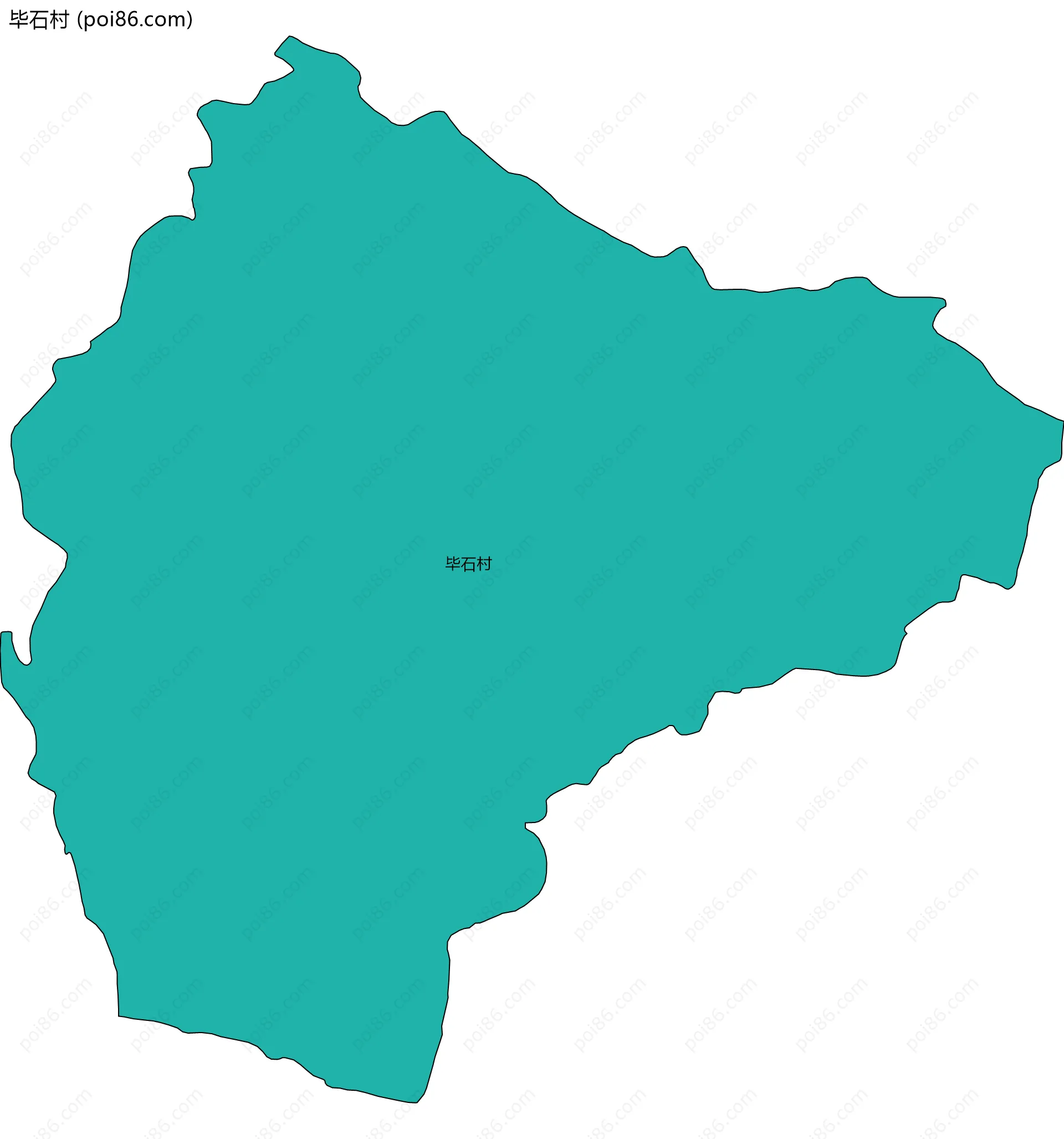 毕石村边界地图