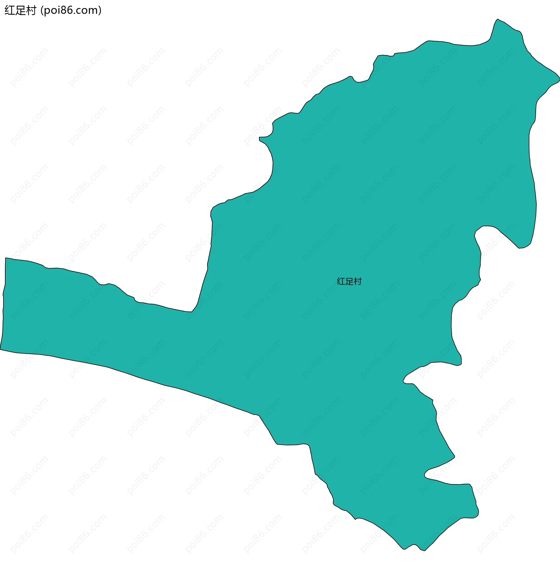 红足村边界地图