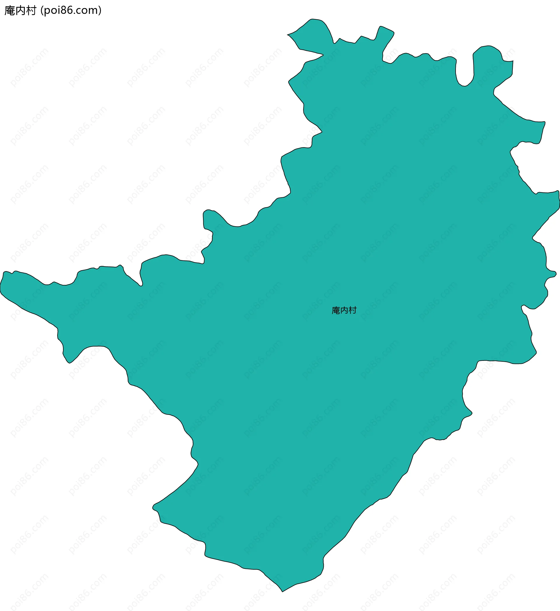 庵内村边界地图