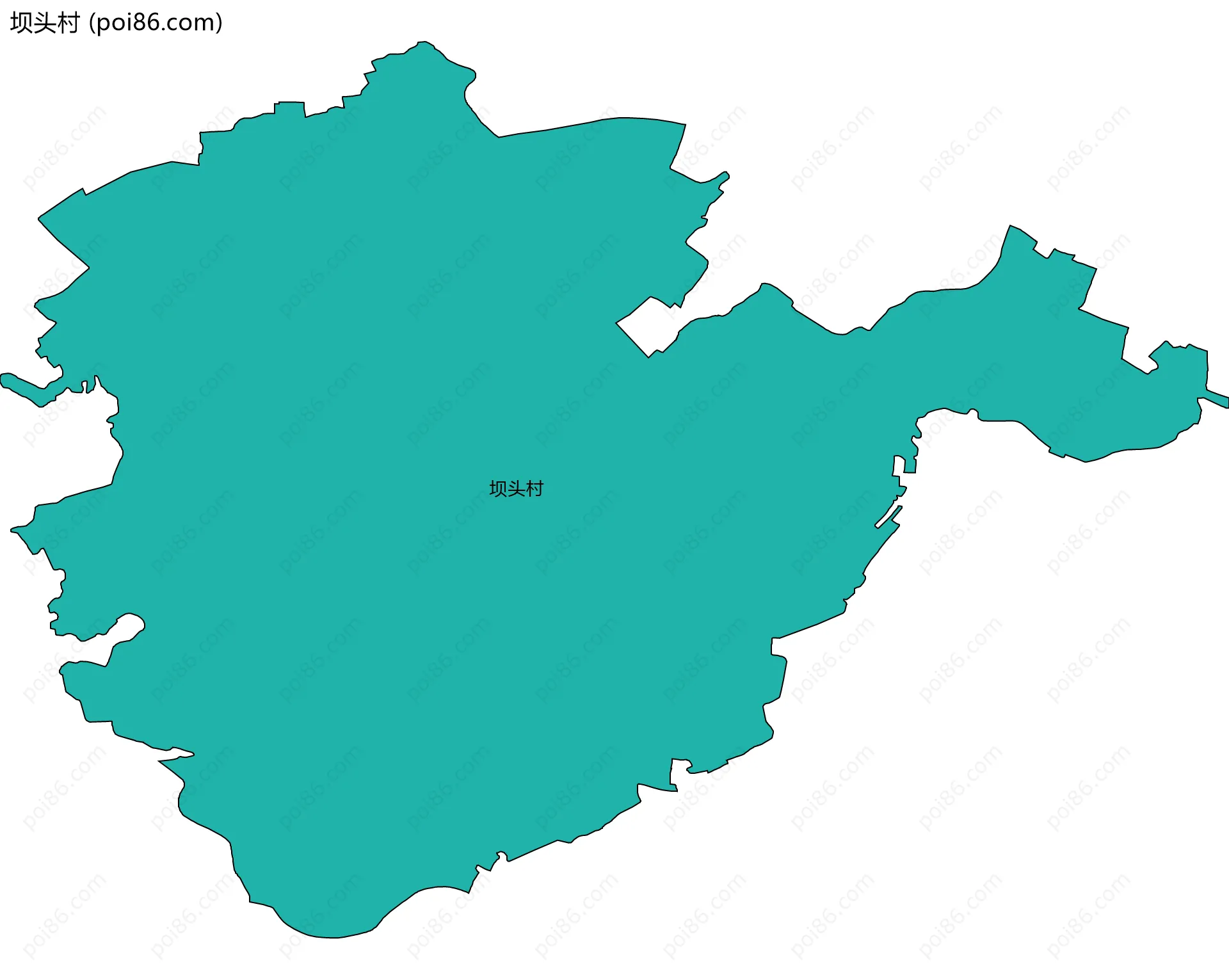 坝头村边界地图