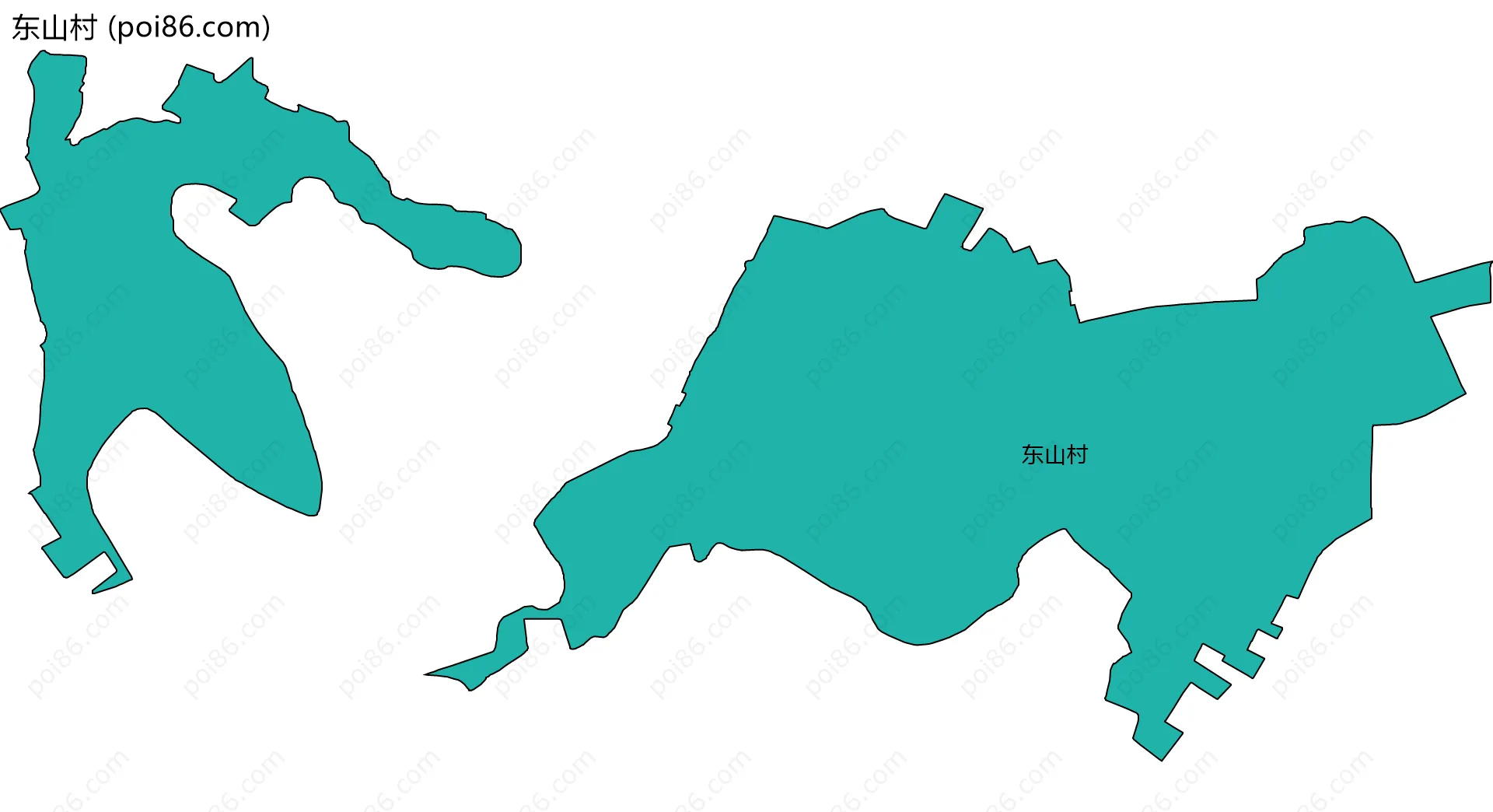 东山村边界地图