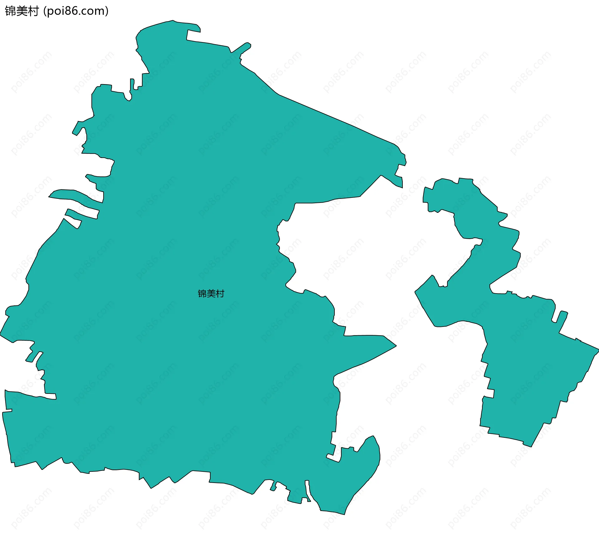 锦美村边界地图