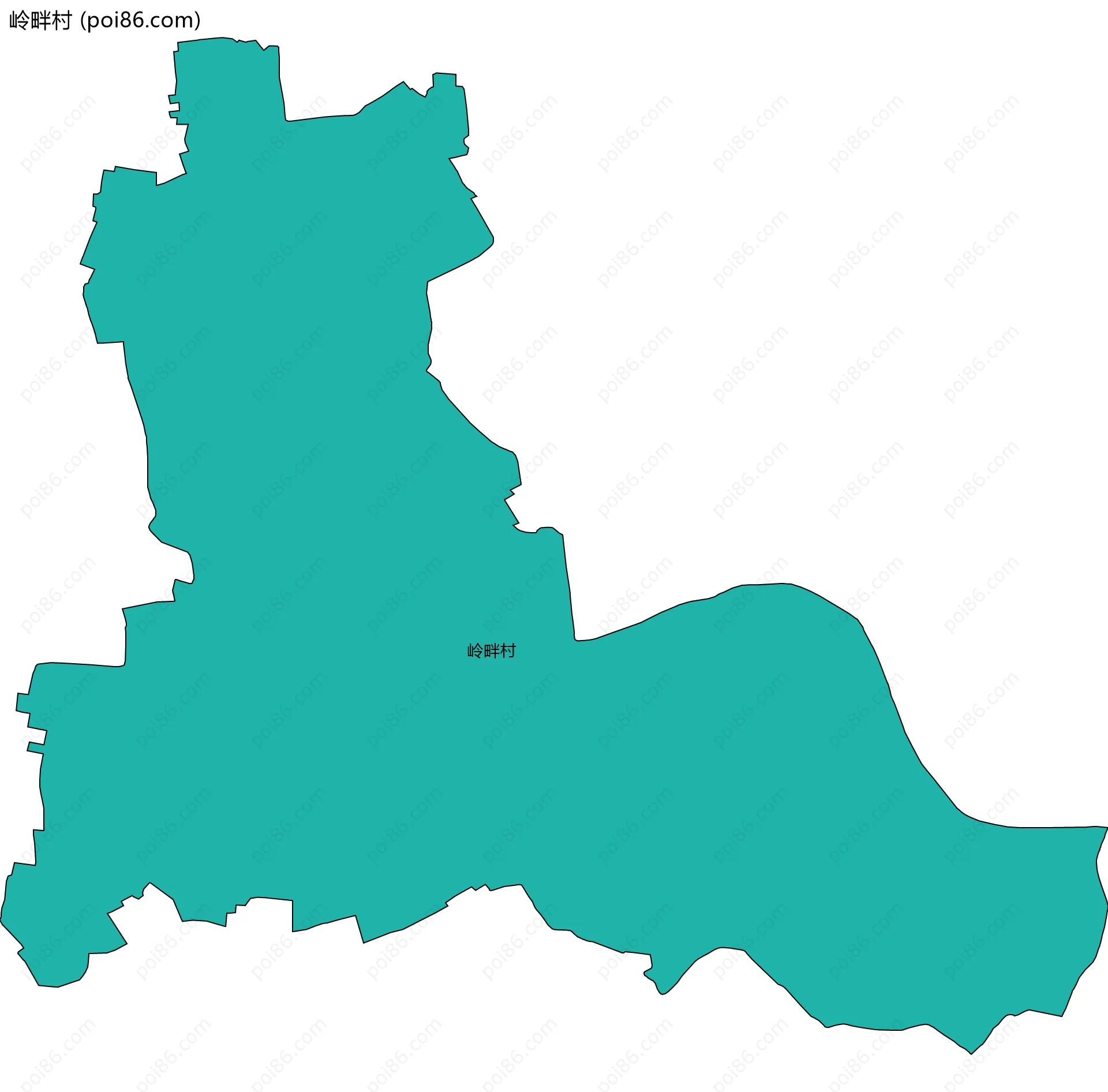 岭畔村边界地图