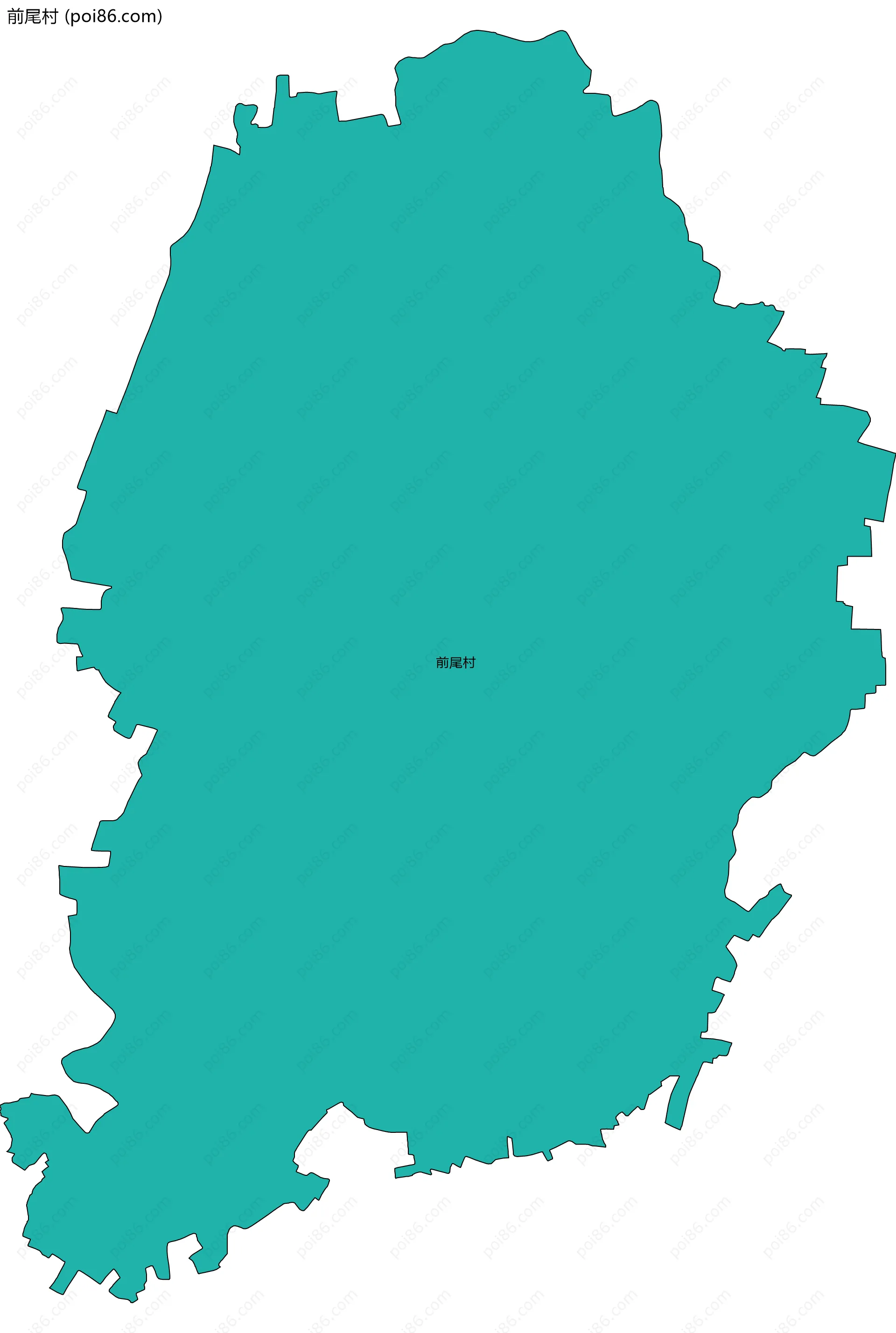 前尾村边界地图