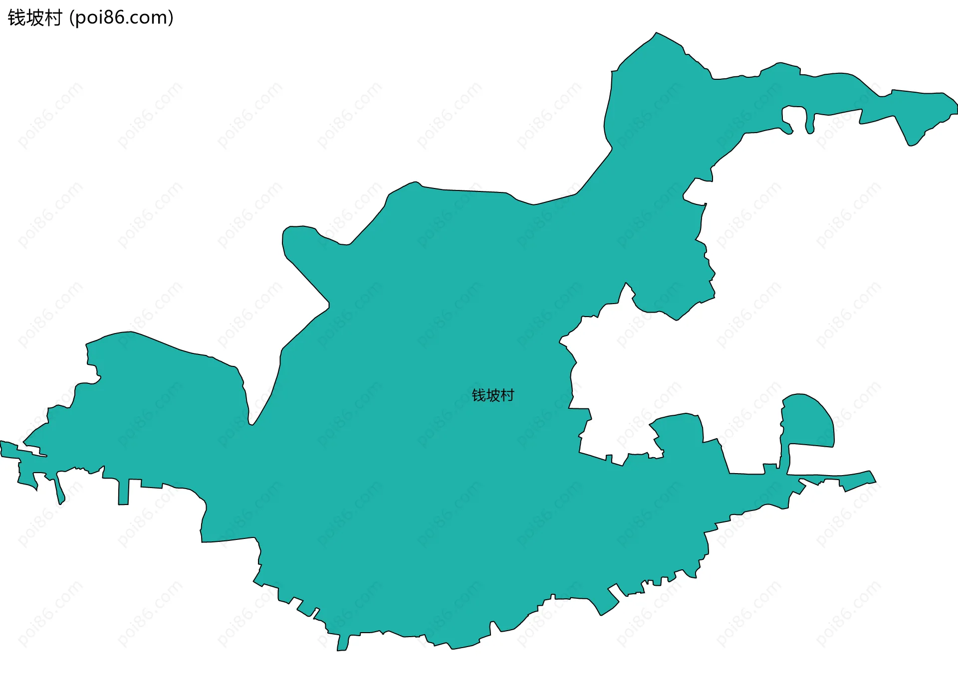 钱坡村边界地图