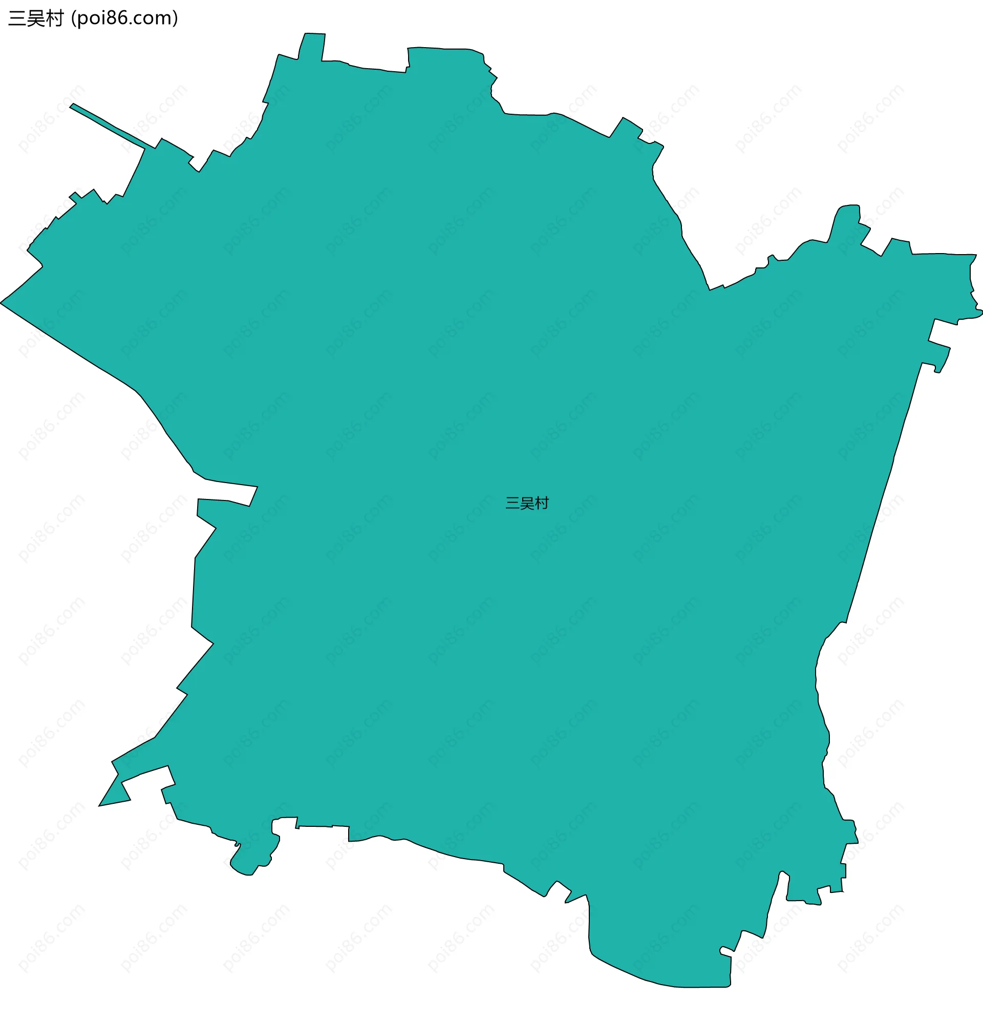 三吴村边界地图