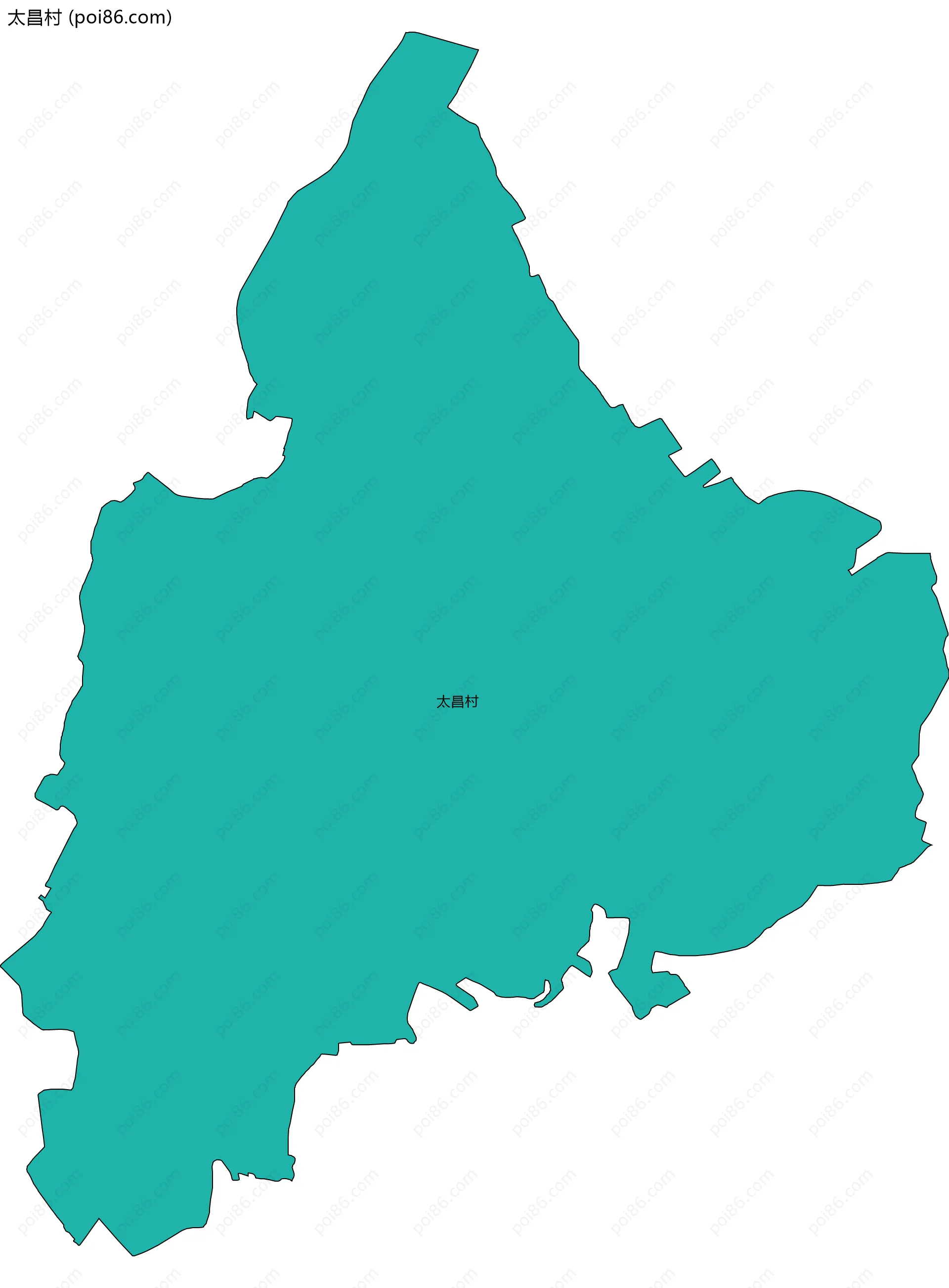 太昌村边界地图