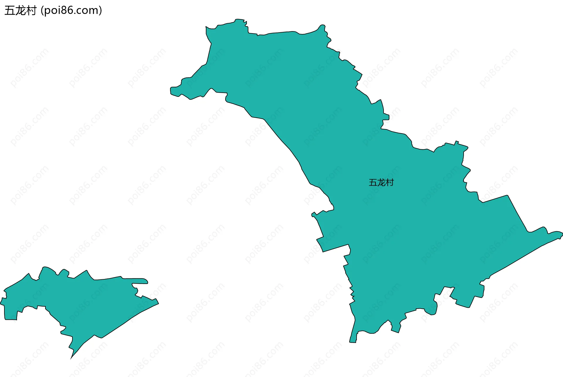 五龙村边界地图