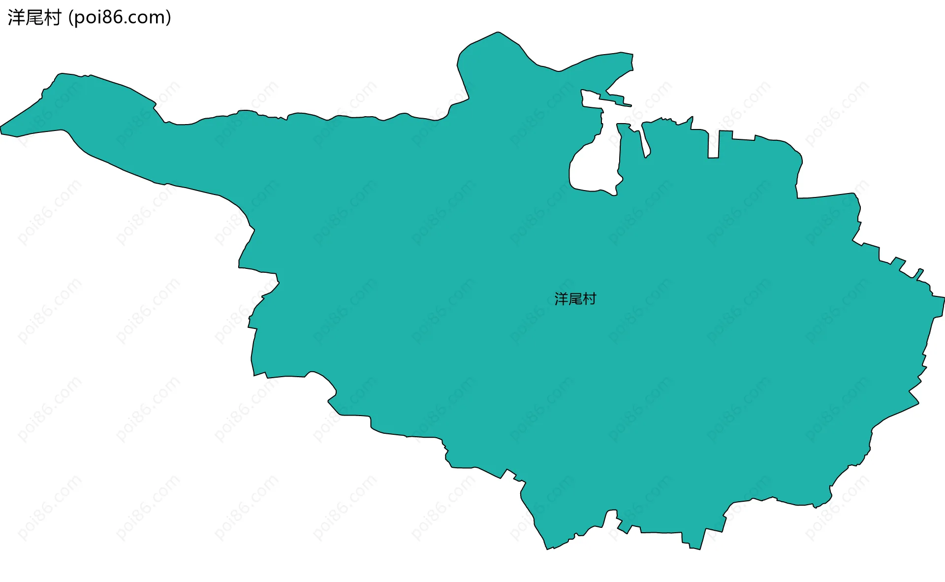 洋尾村边界地图
