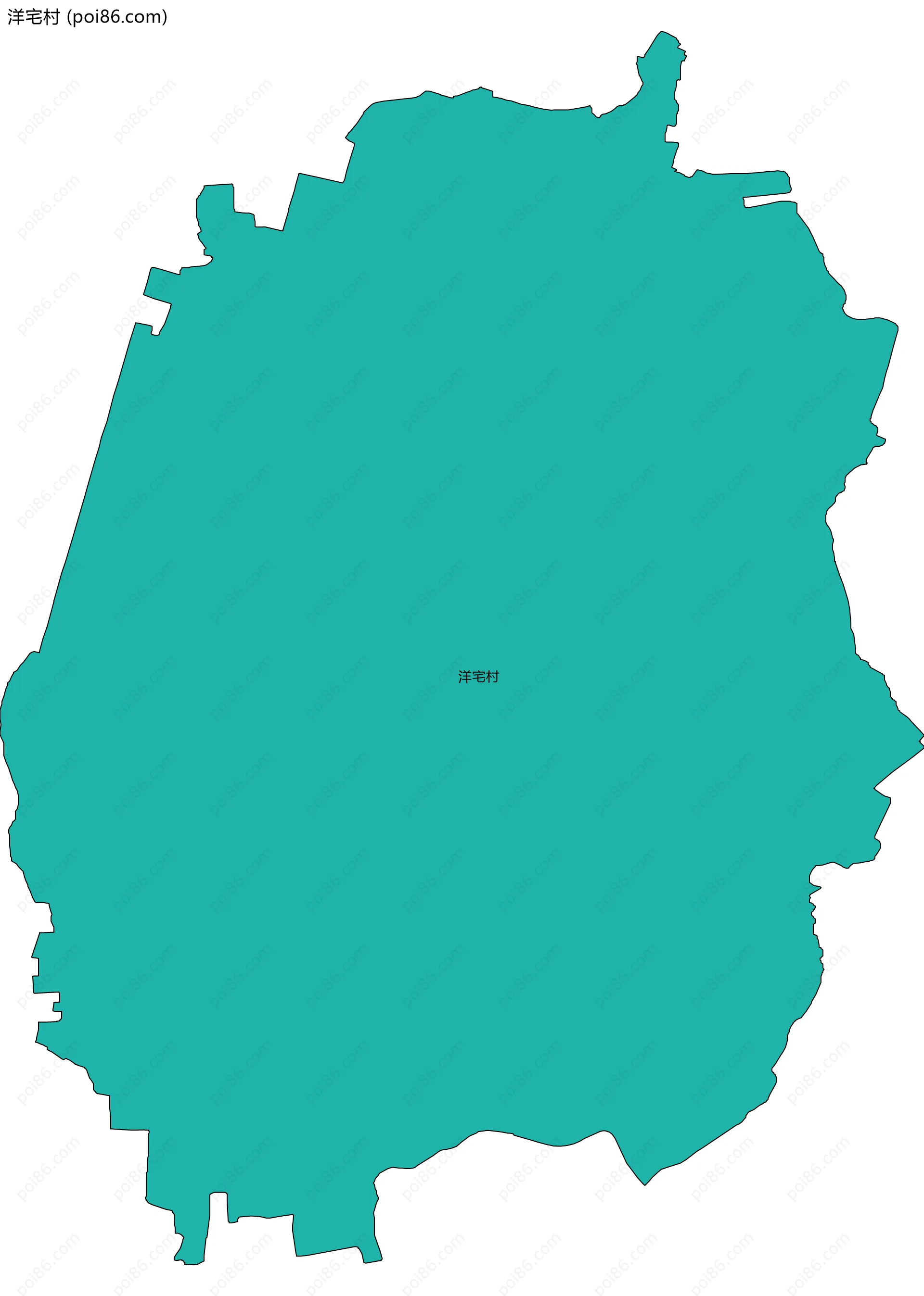洋宅村边界地图