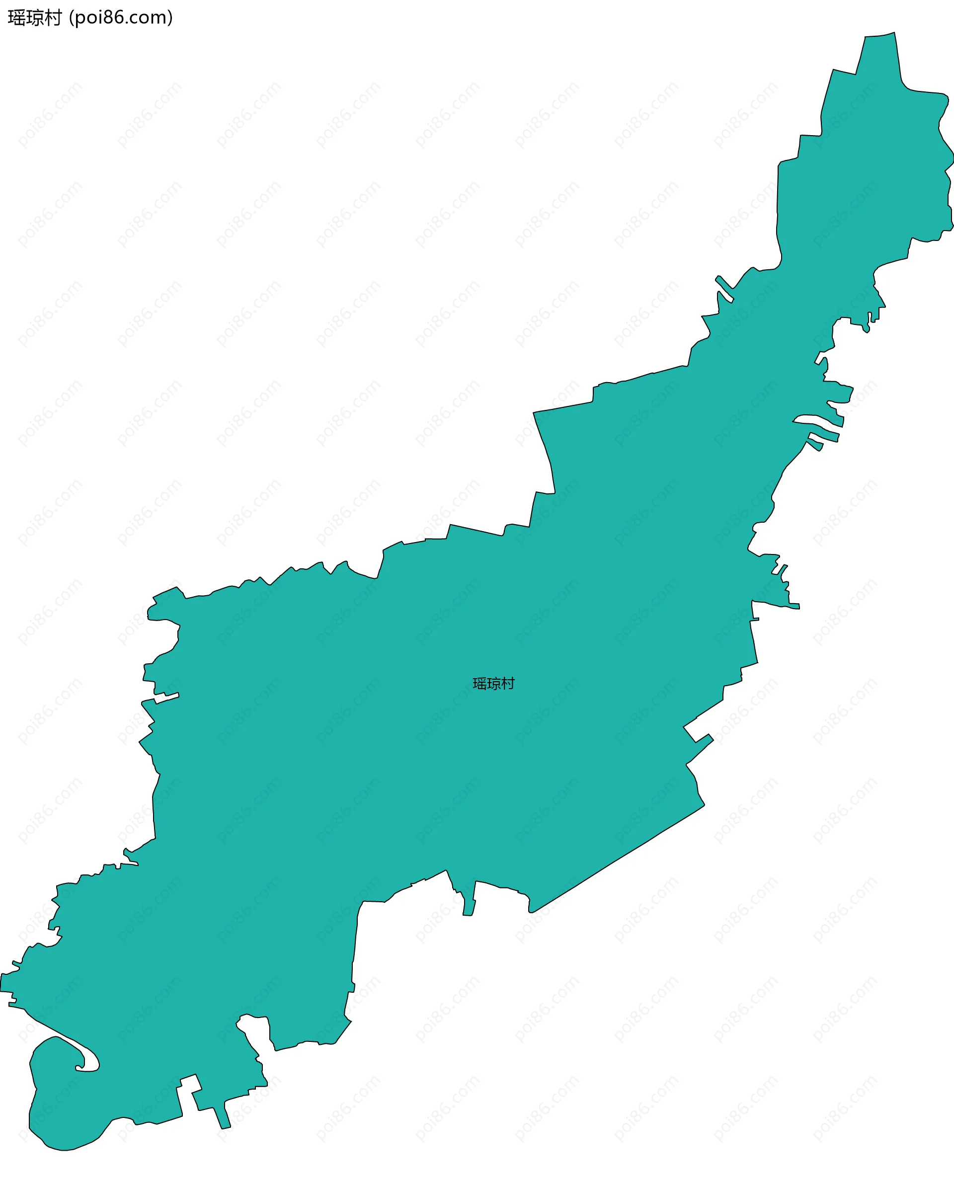 瑶琼村边界地图