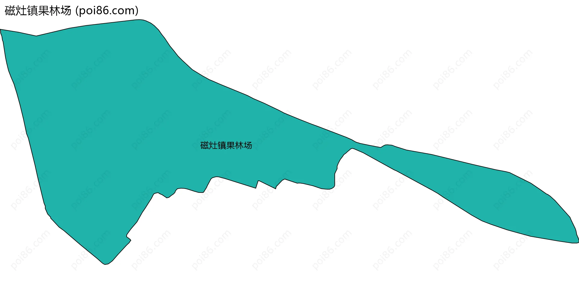 磁灶镇果林场边界地图