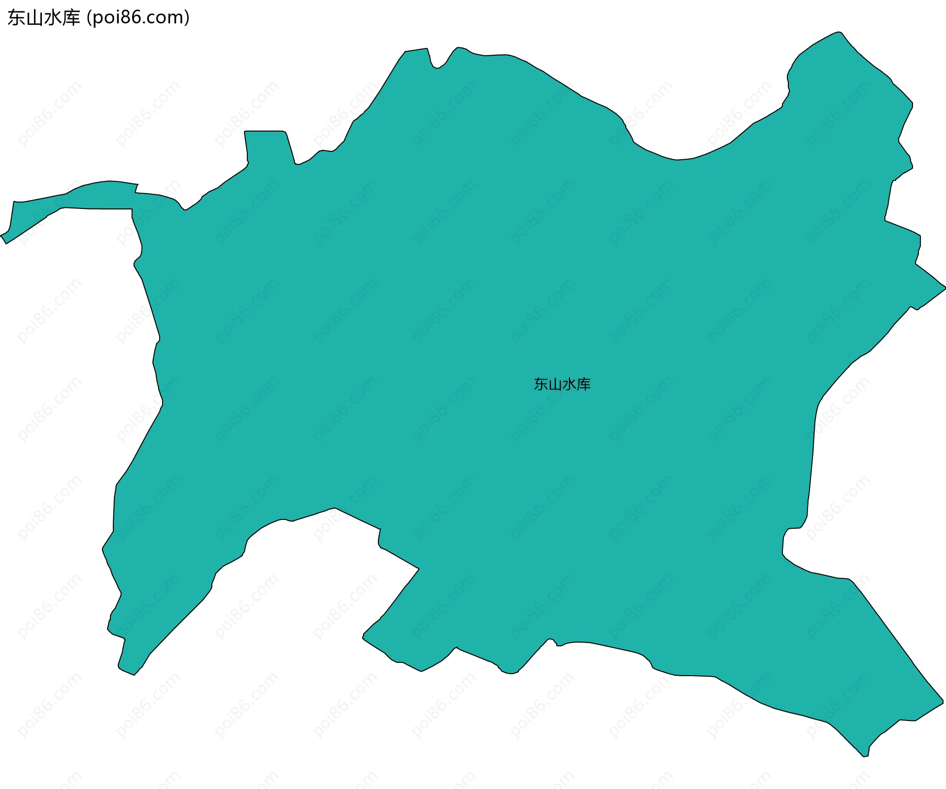 东山水库边界地图