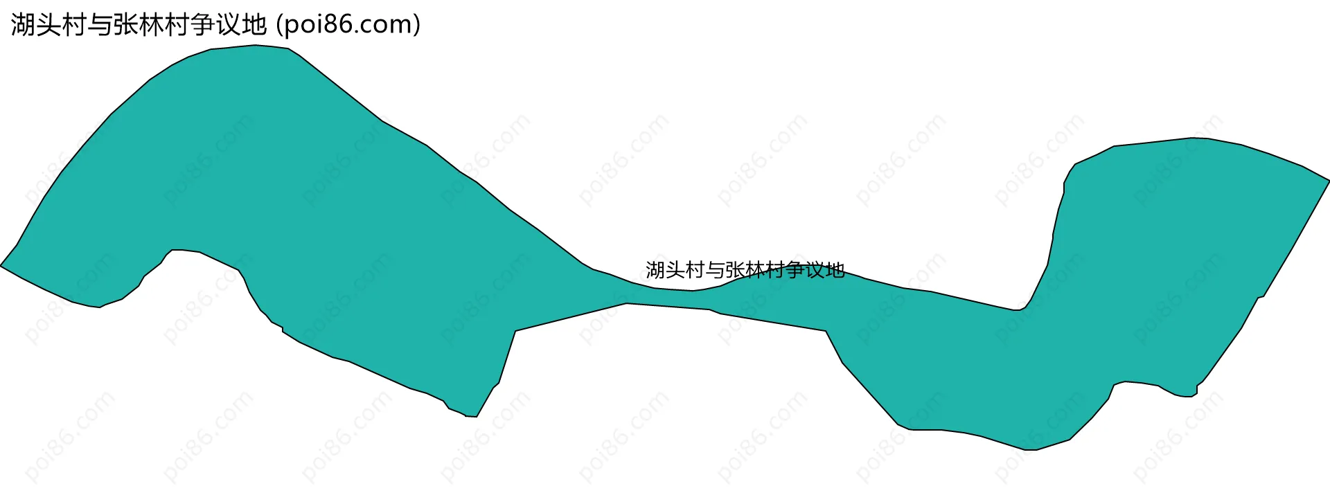 湖头村与张林村争议地边界地图