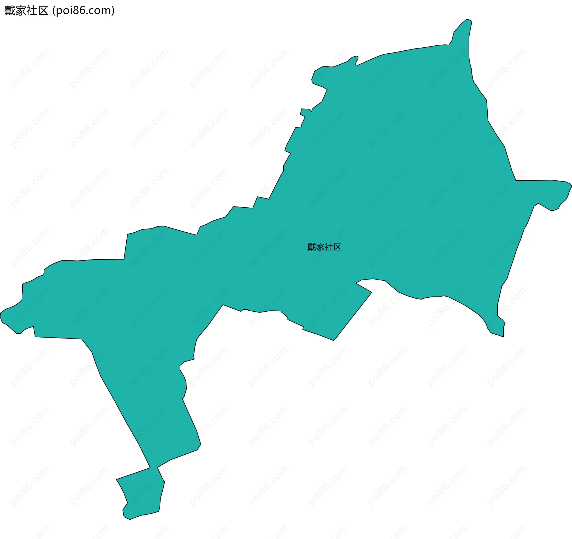 戴家社区边界地图