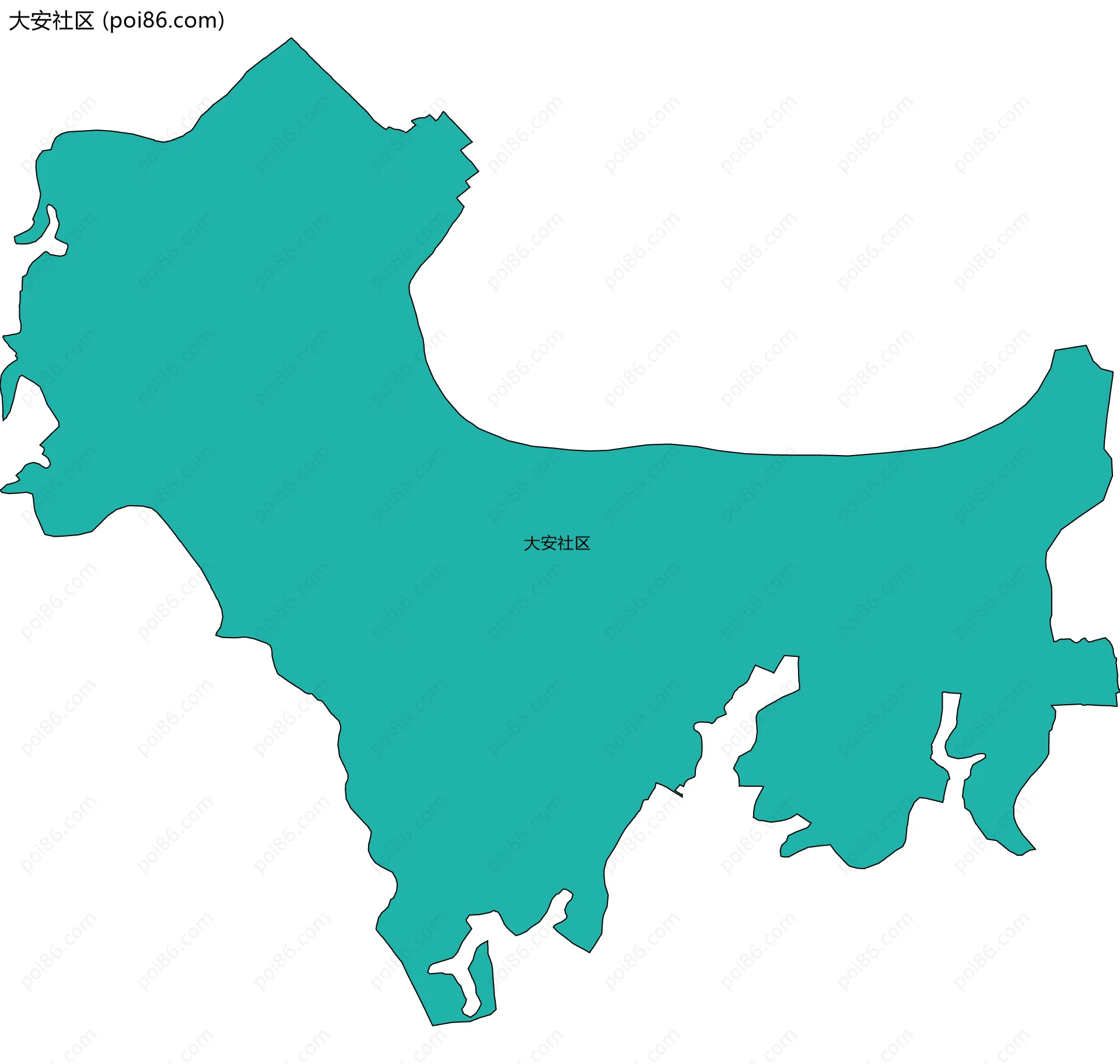 大安社区边界地图