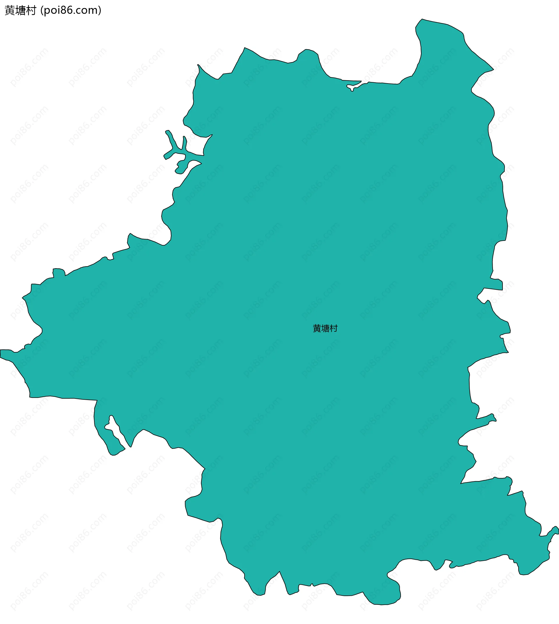 黄塘村边界地图