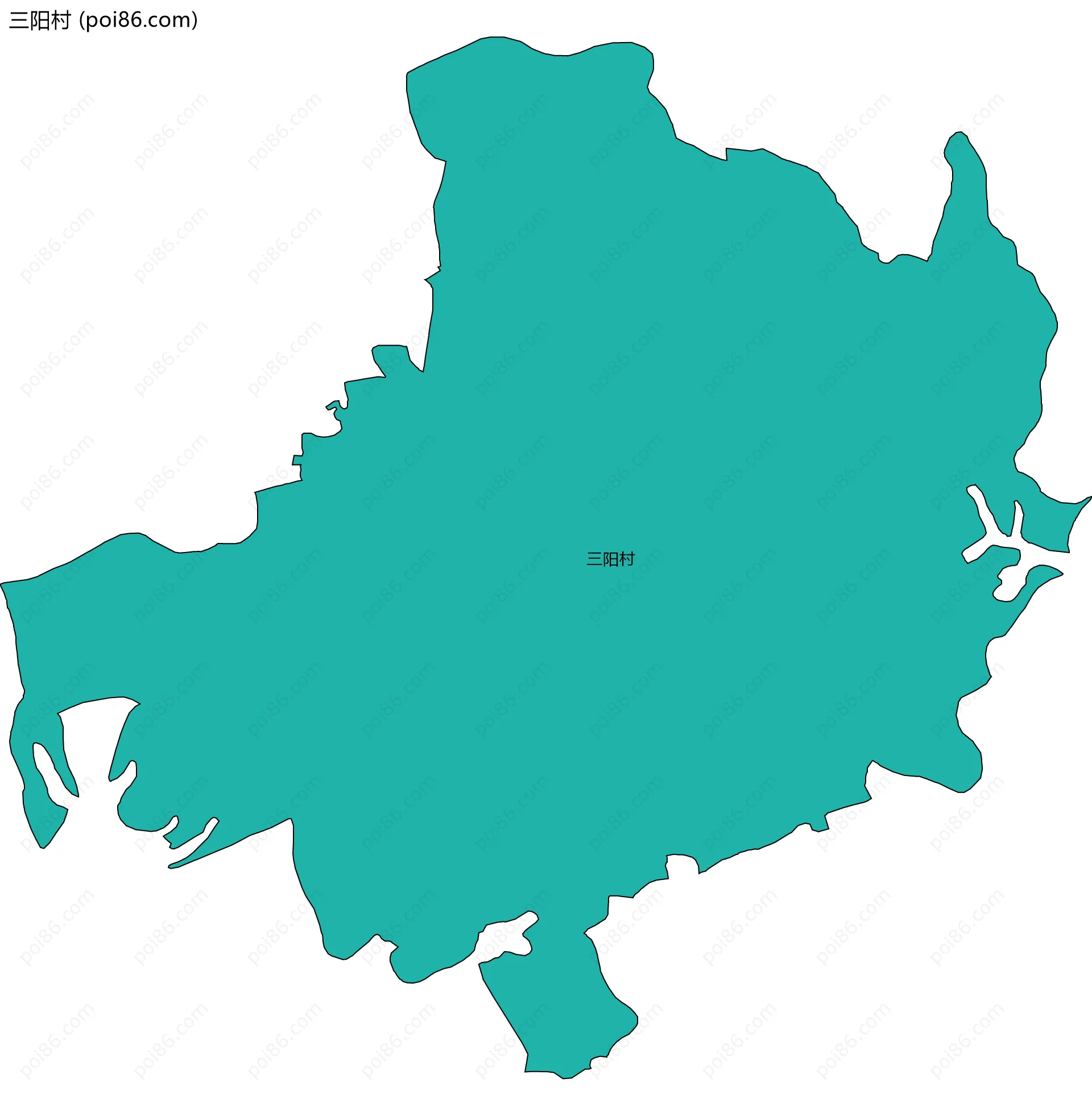 三阳村边界地图