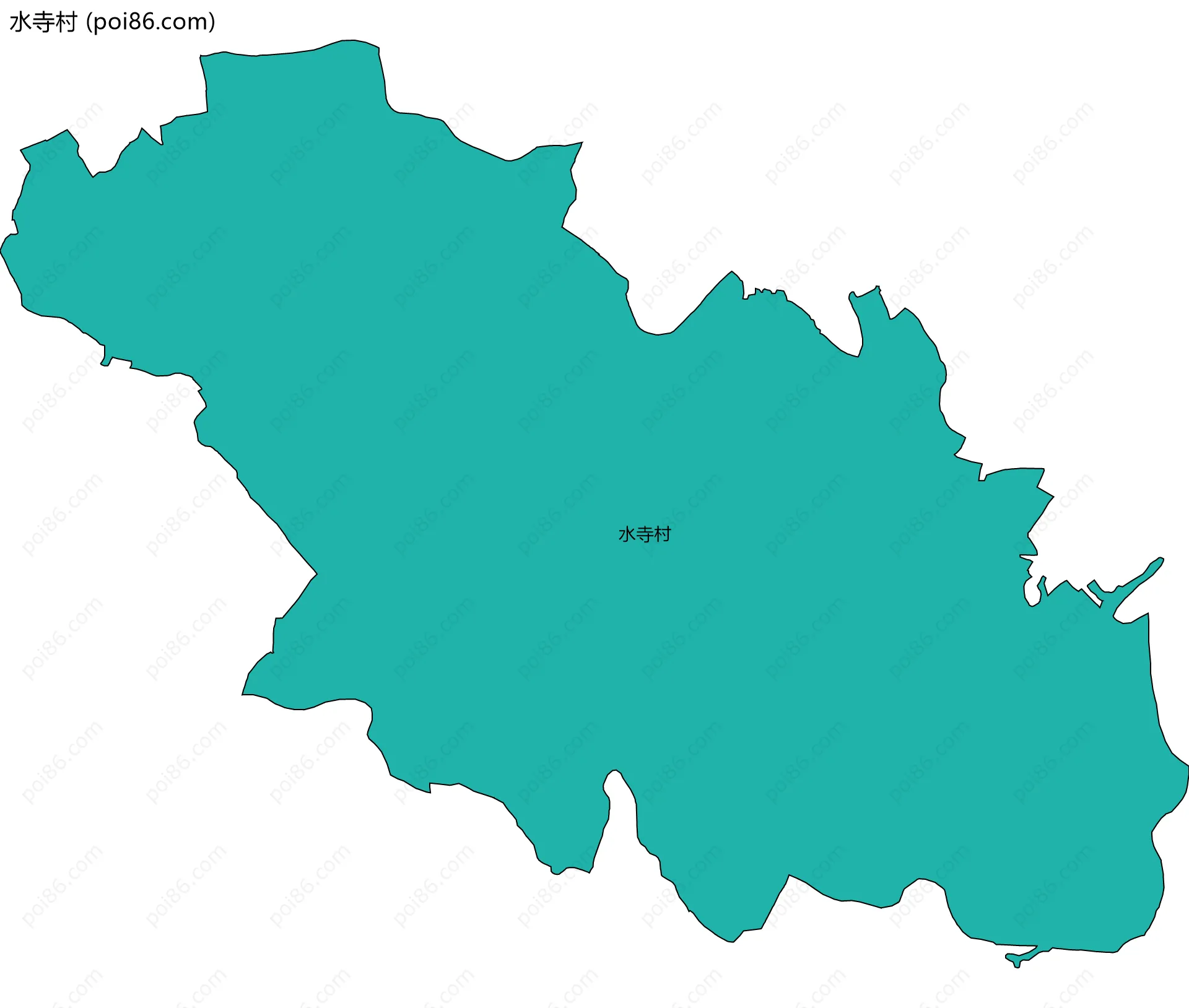 水寺村边界地图