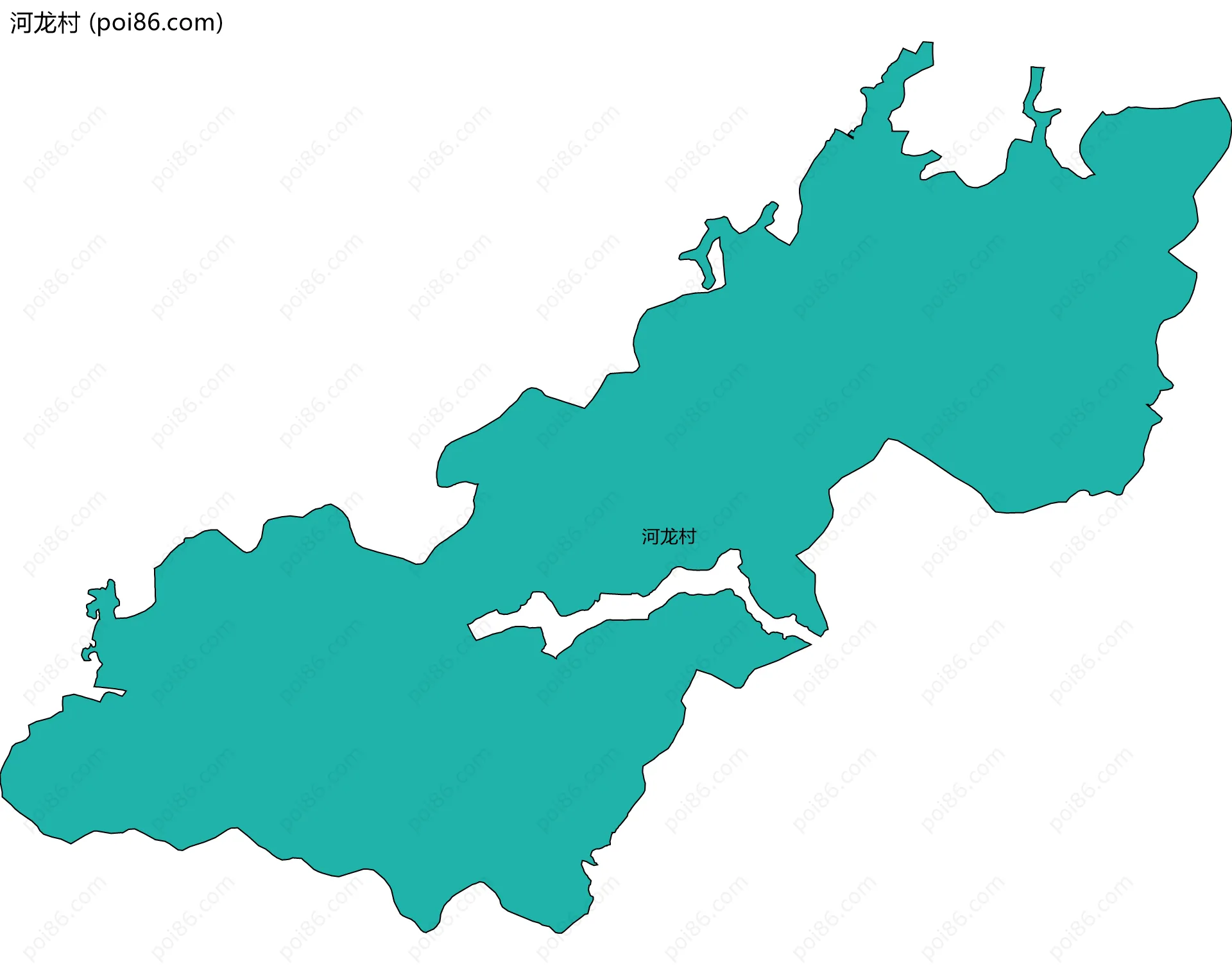 河龙村边界地图