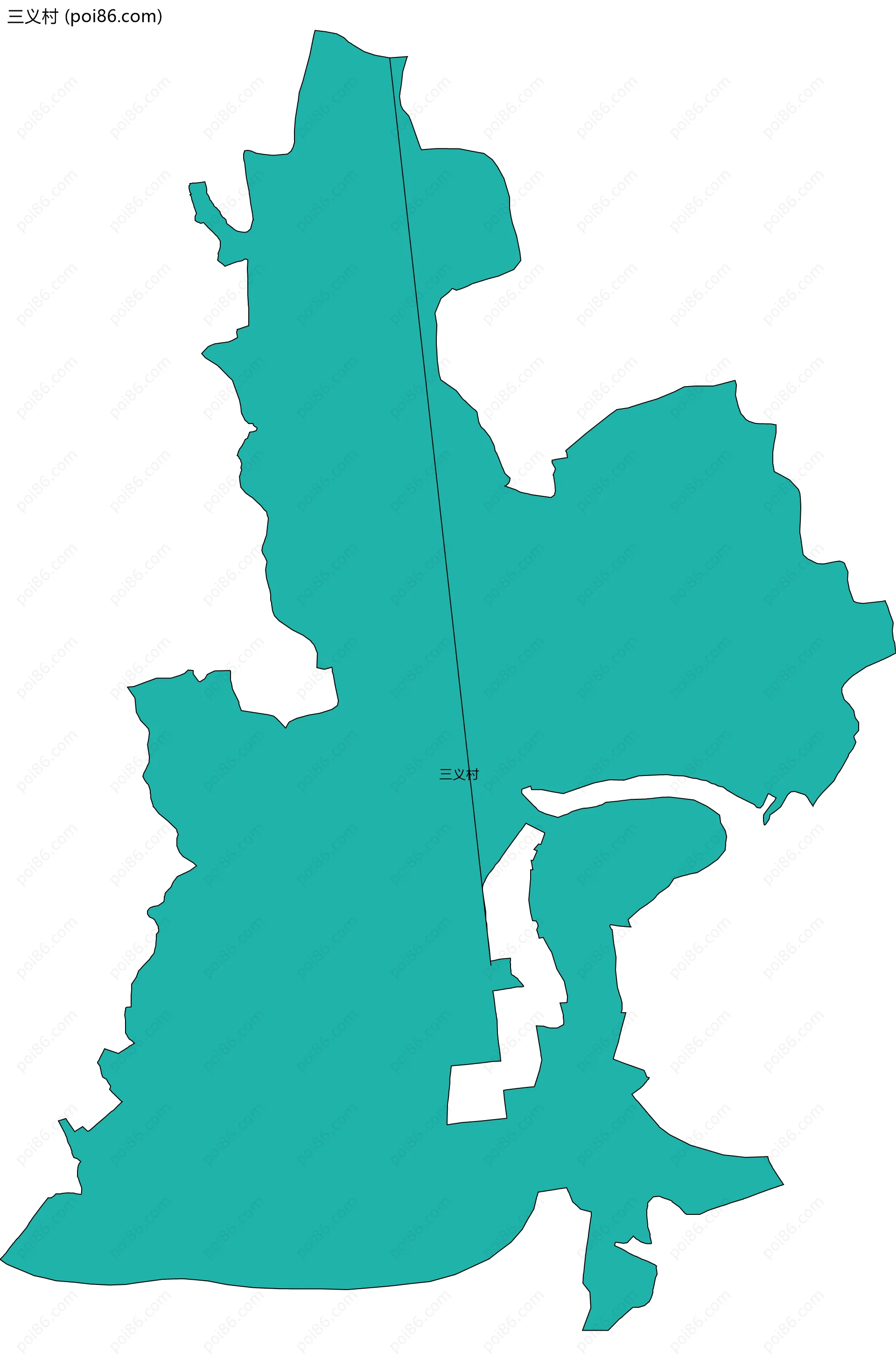 三义村边界地图