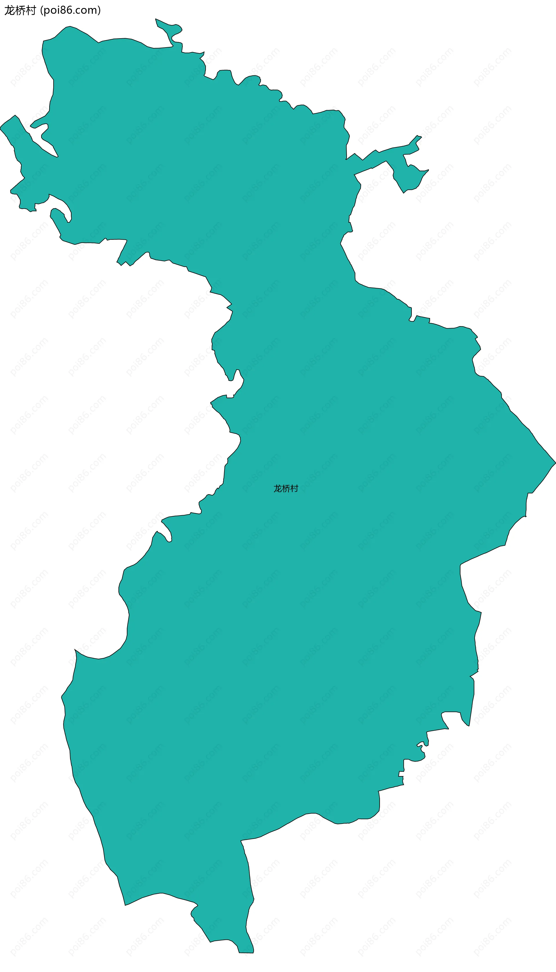 龙桥村边界地图