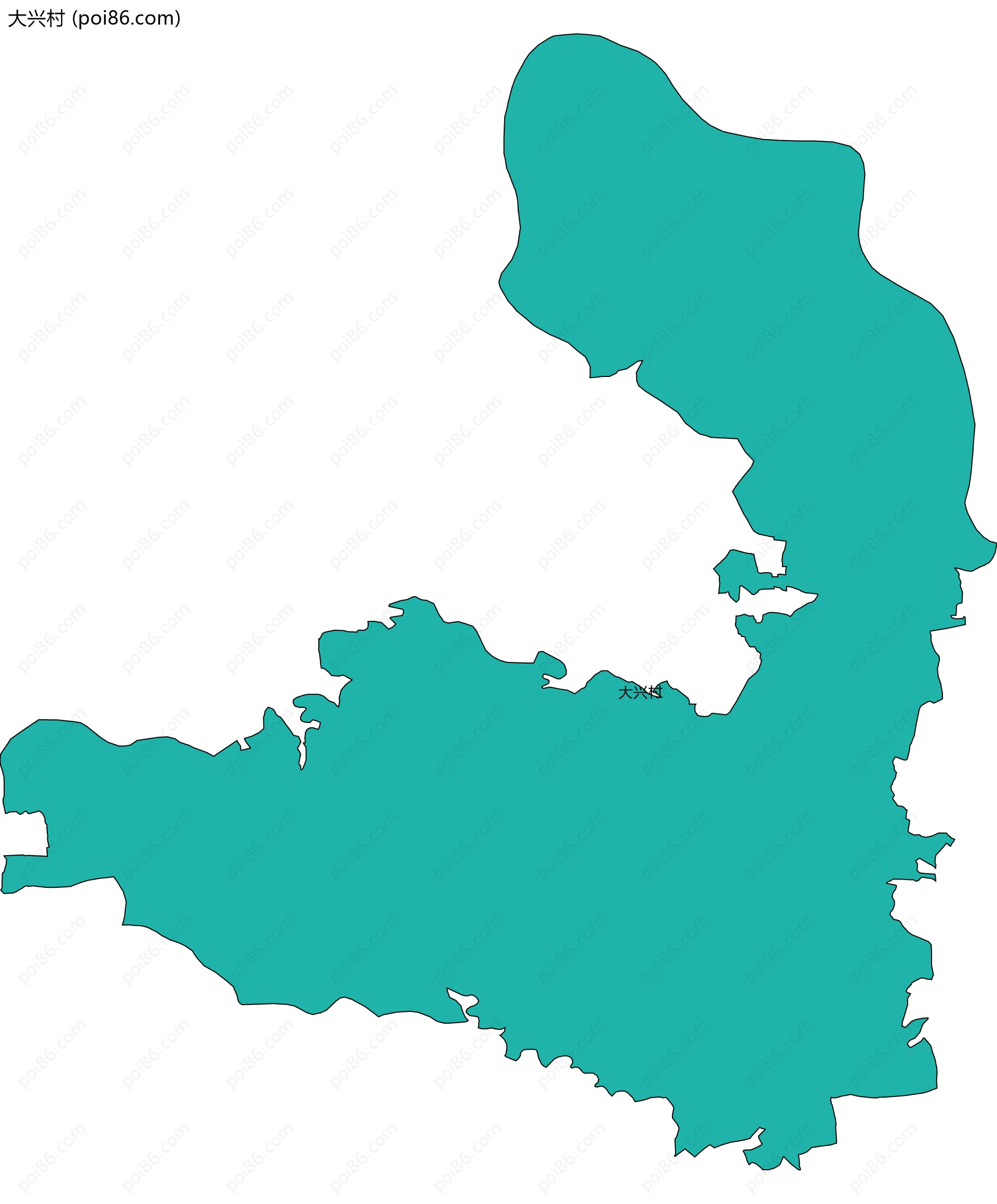 大兴村边界地图