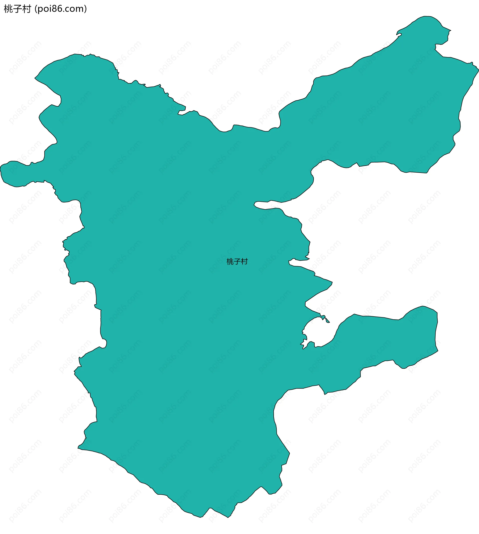桃子村边界地图