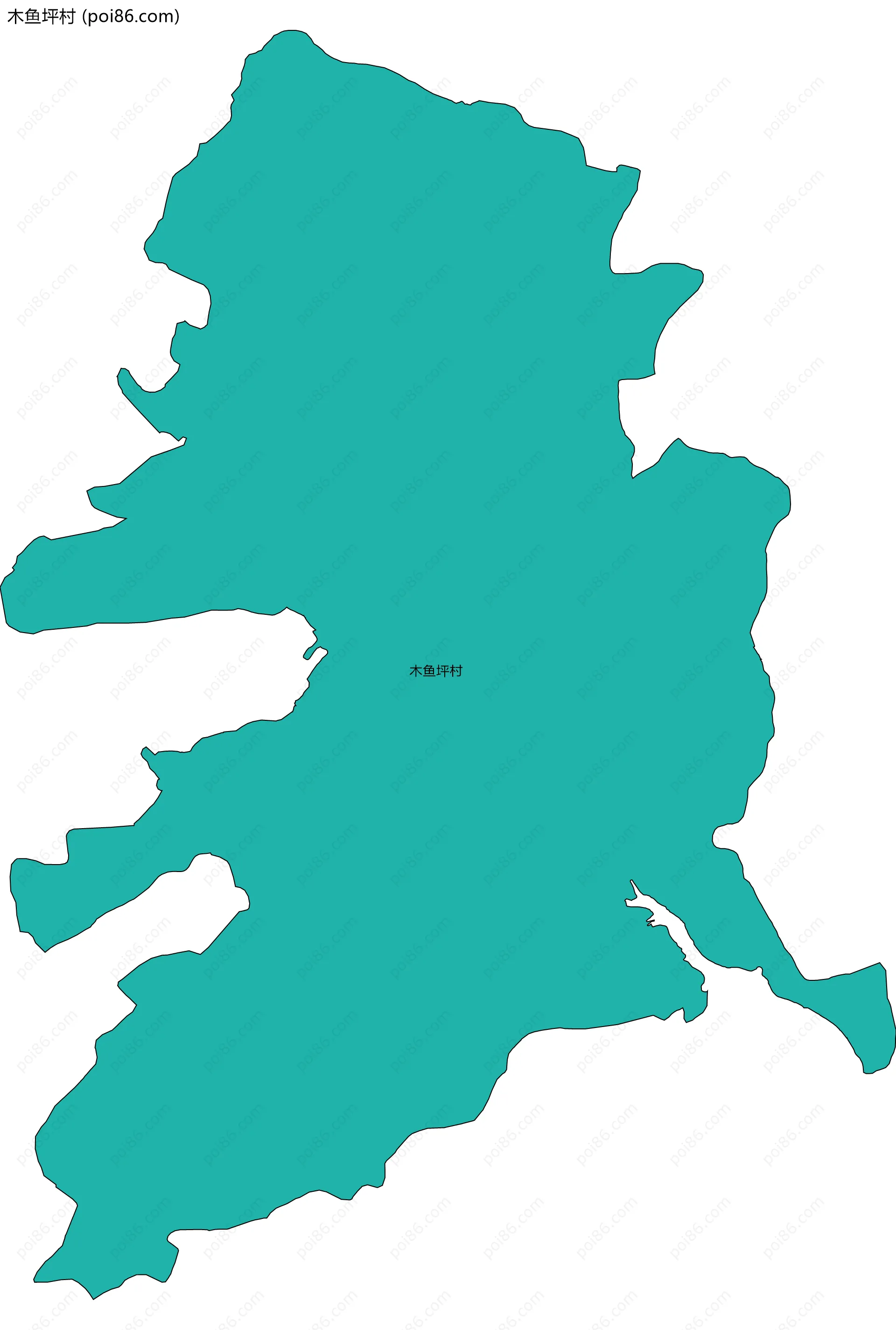 木鱼坪村边界地图