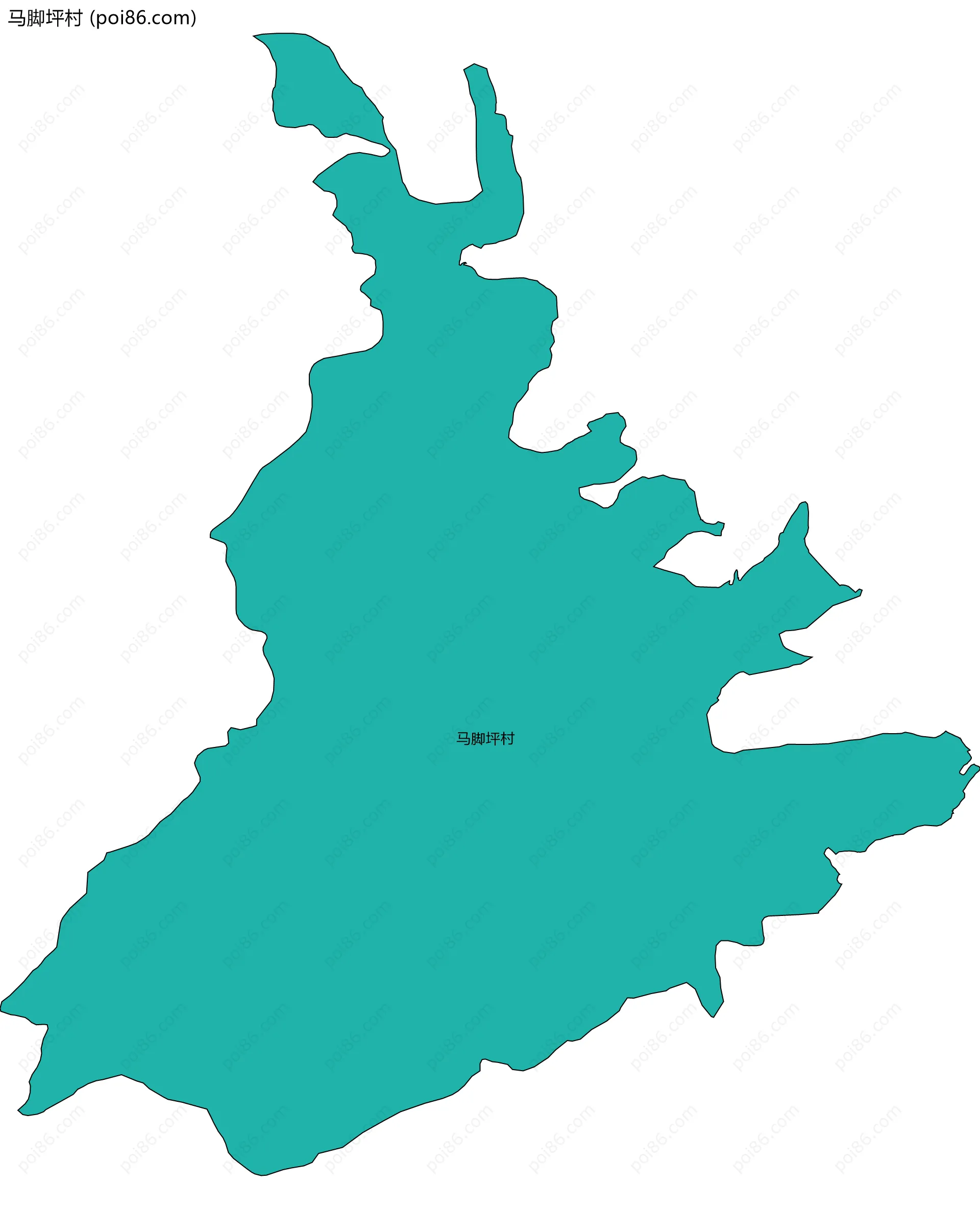 马脚坪村边界地图