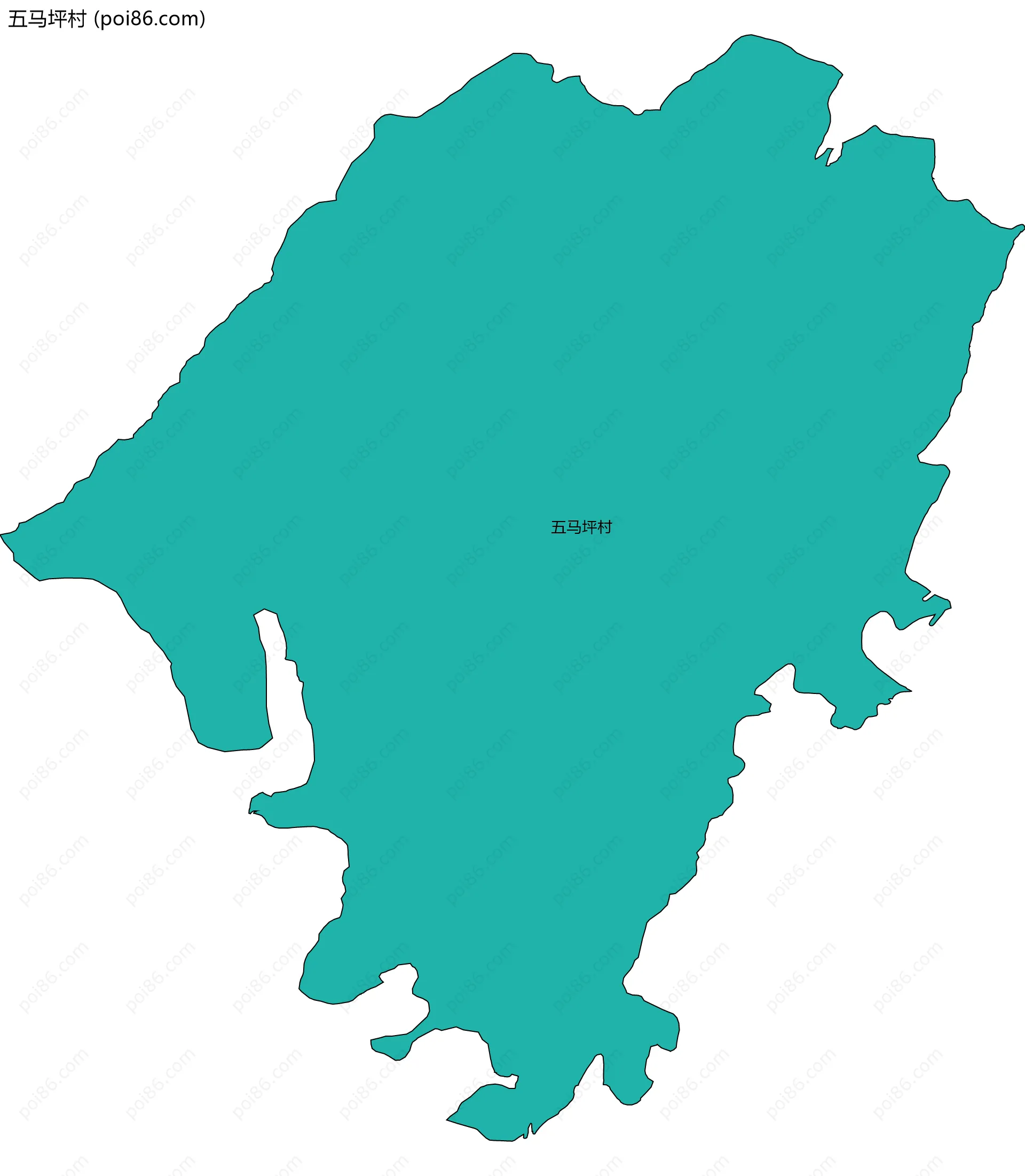 五马坪村边界地图