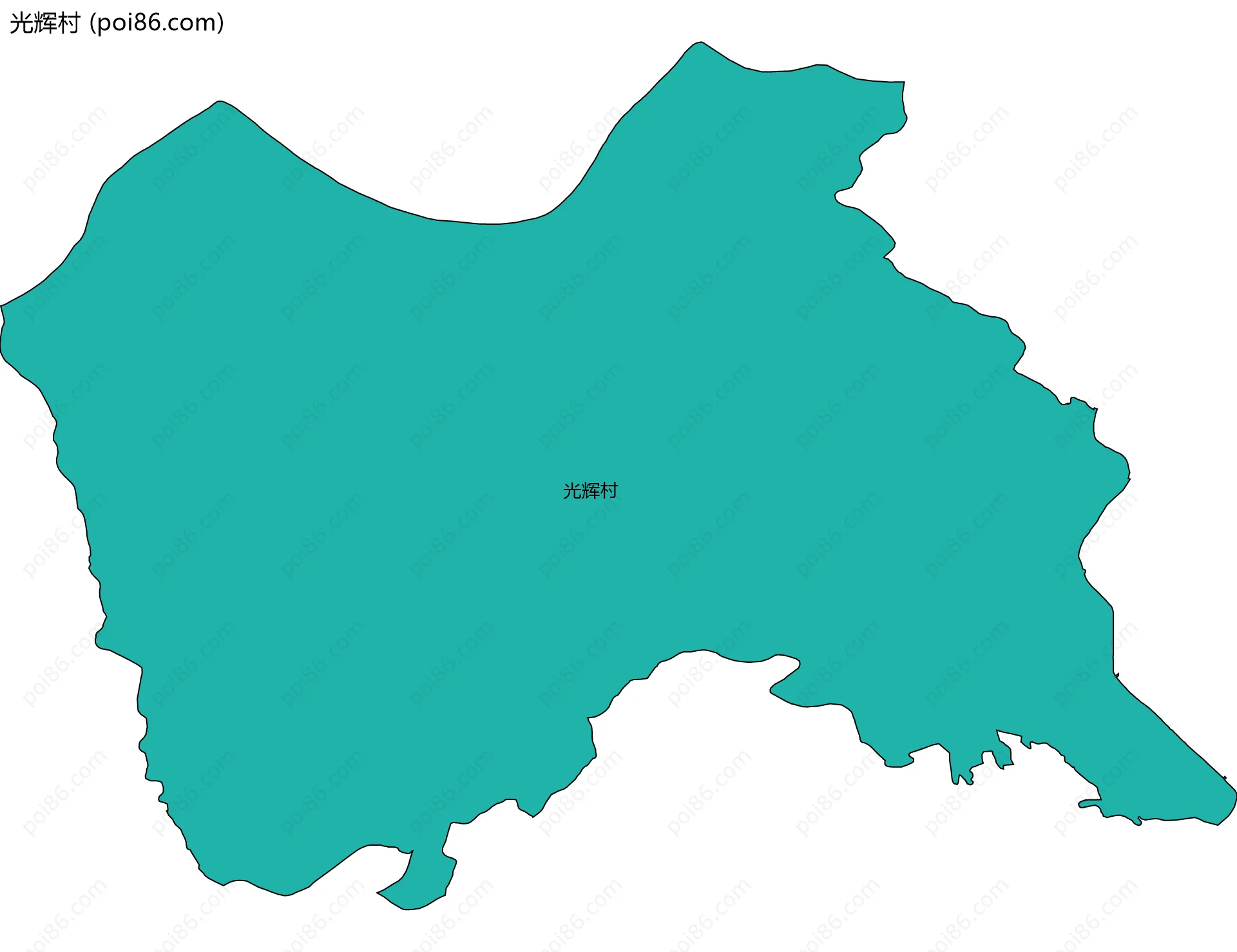 光辉村边界地图