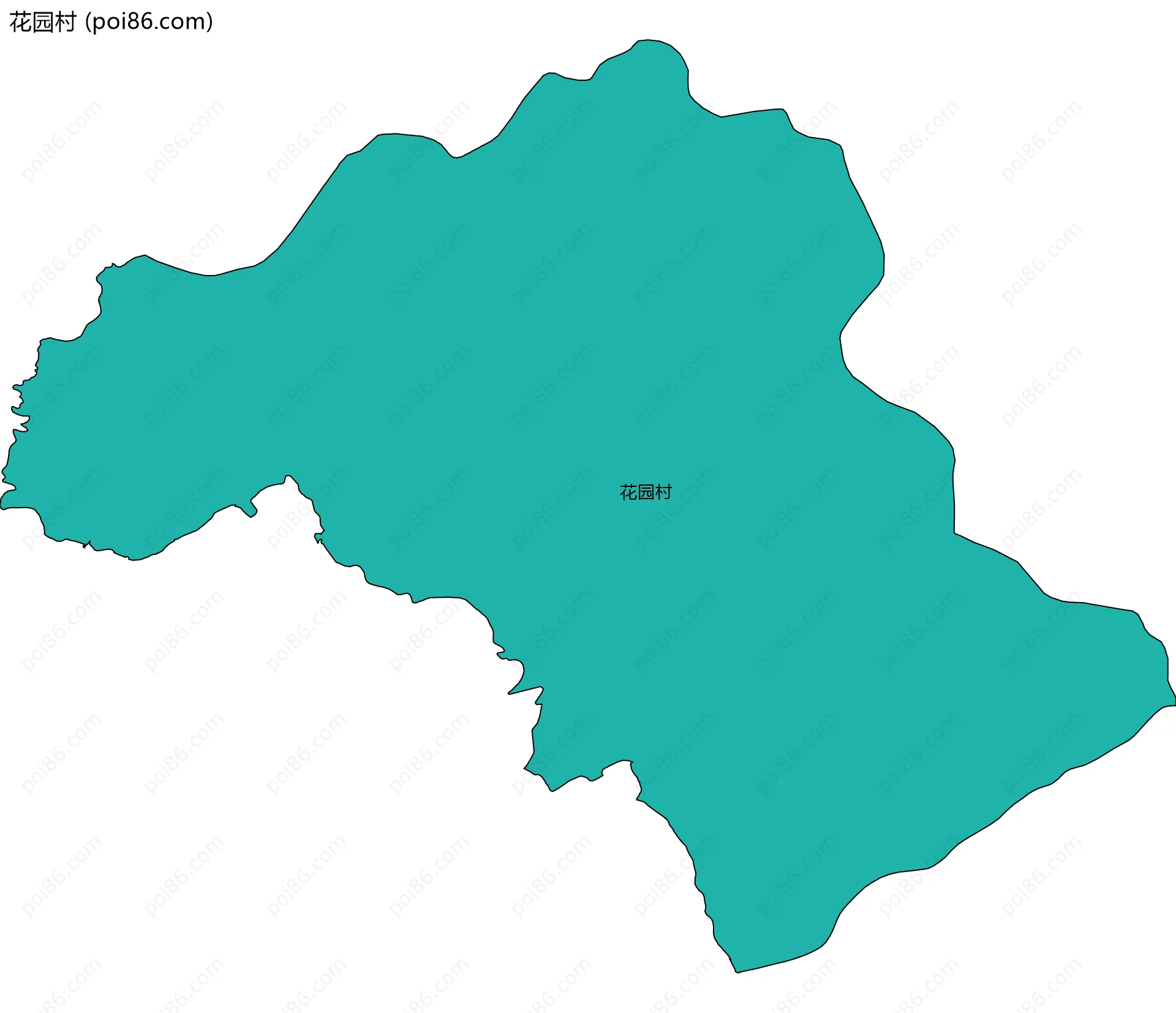 花园村边界地图