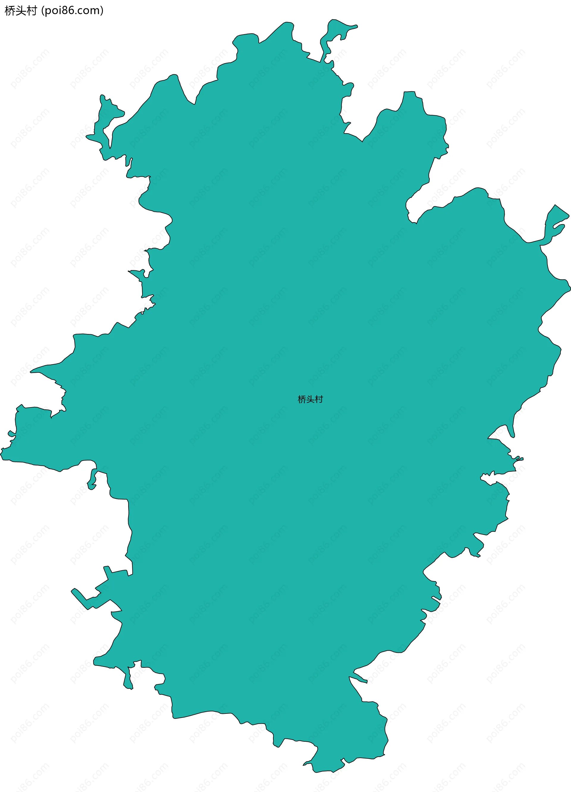 桥头村边界地图