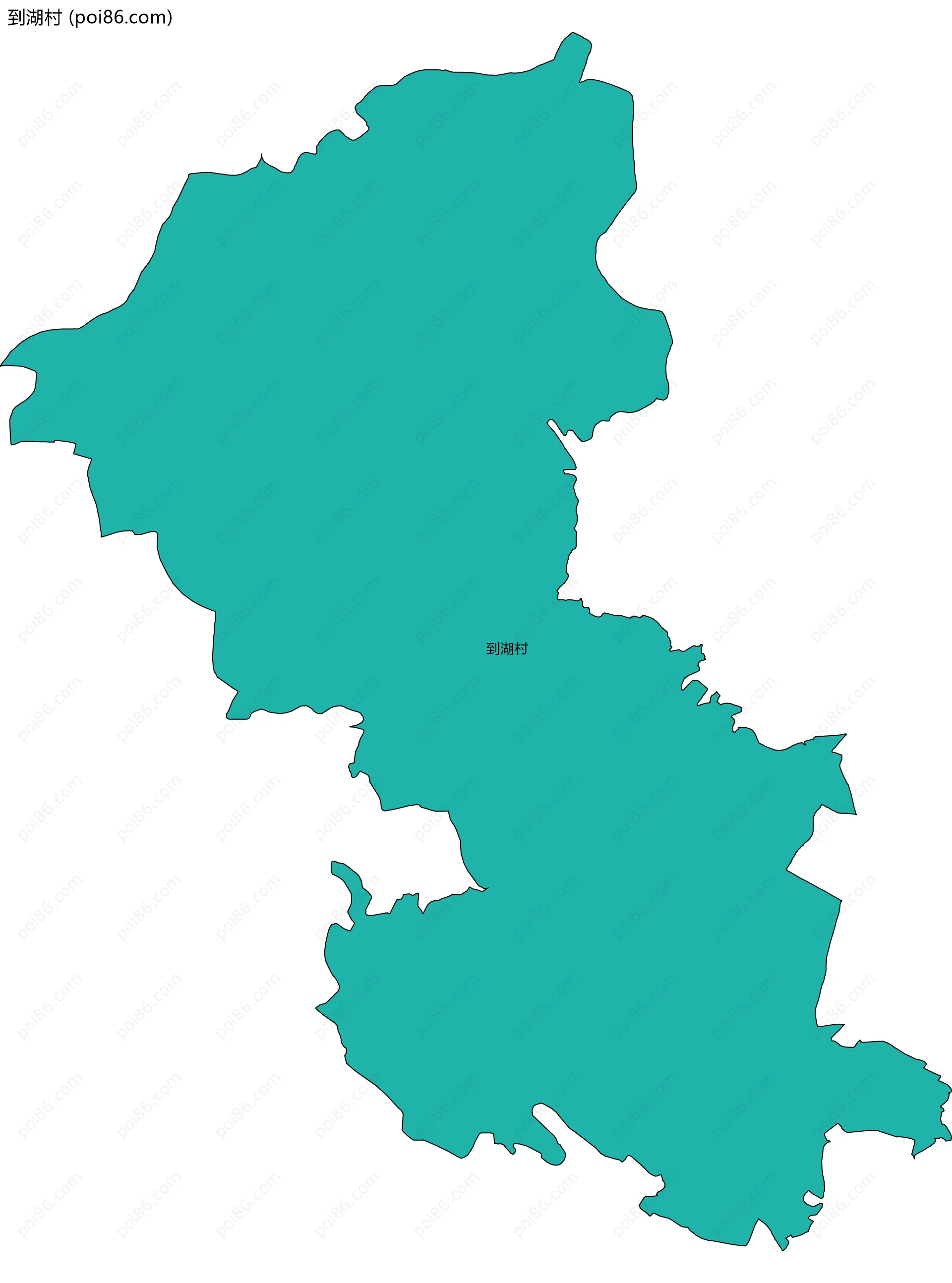 到湖村边界地图