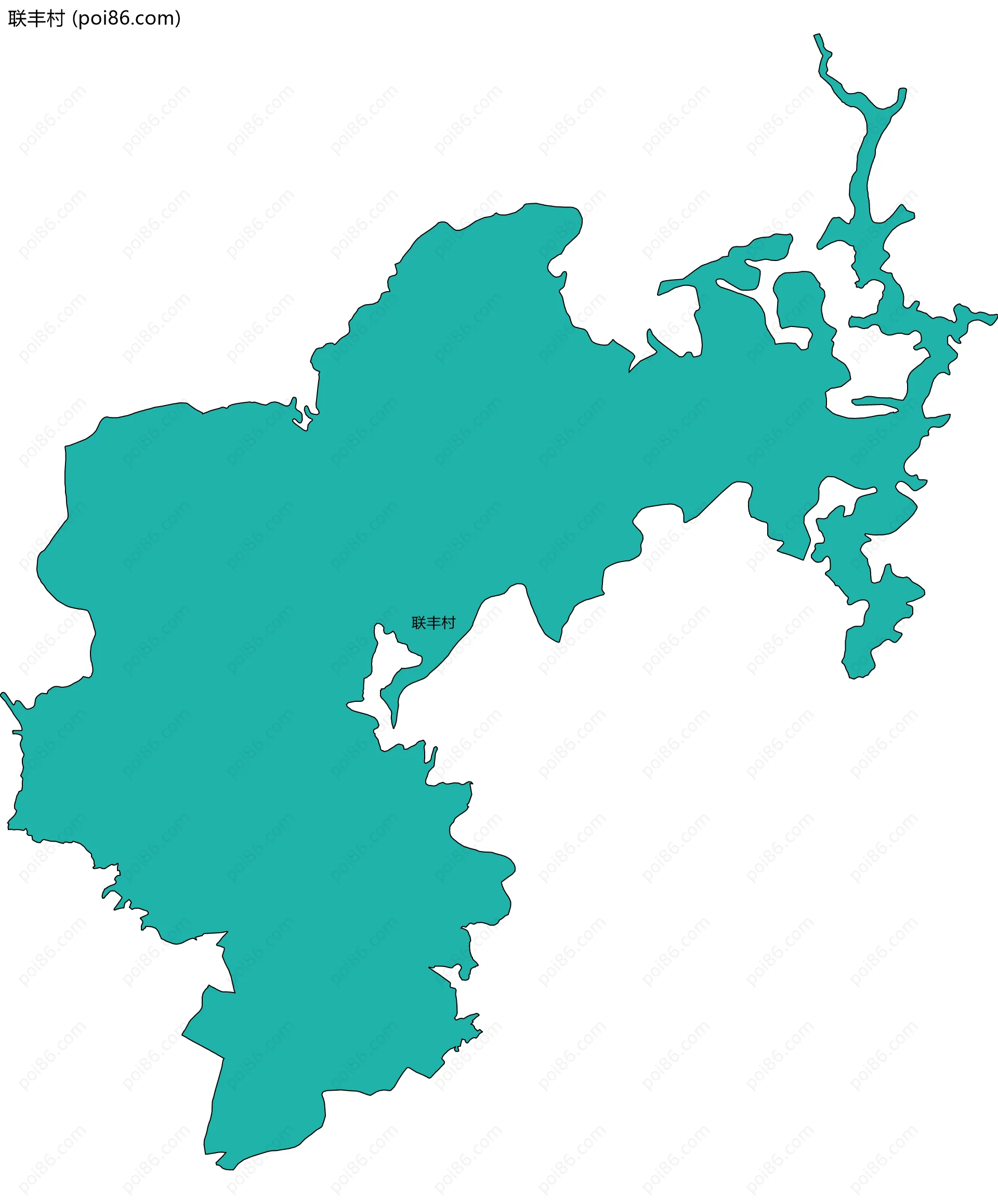 联丰村边界地图