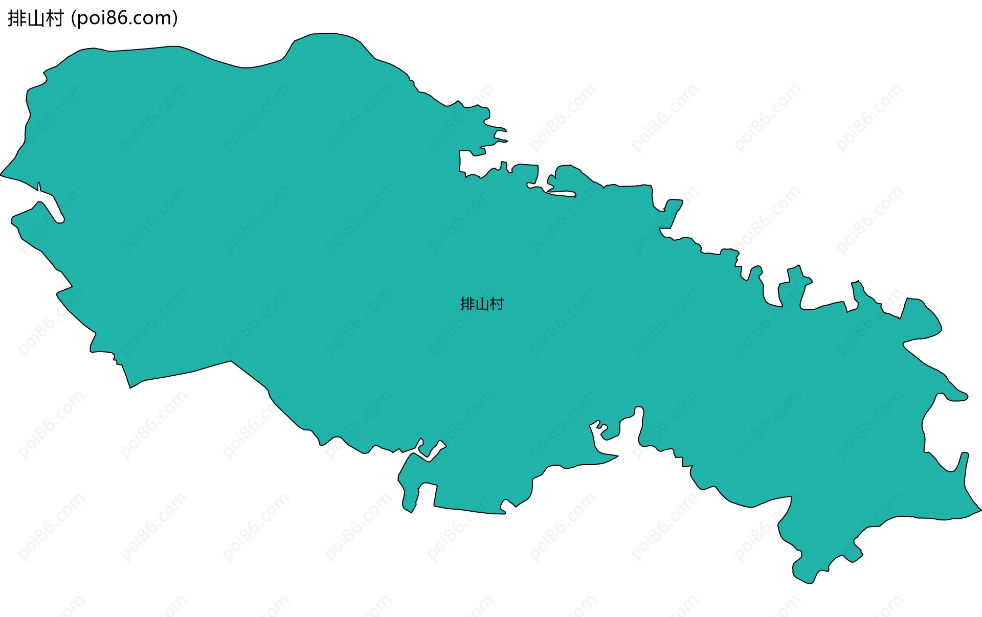 排山村边界地图