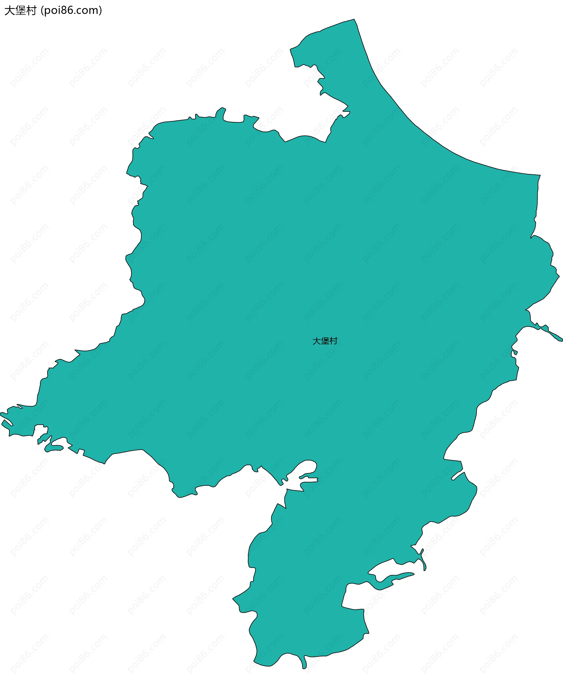 大堡村边界地图