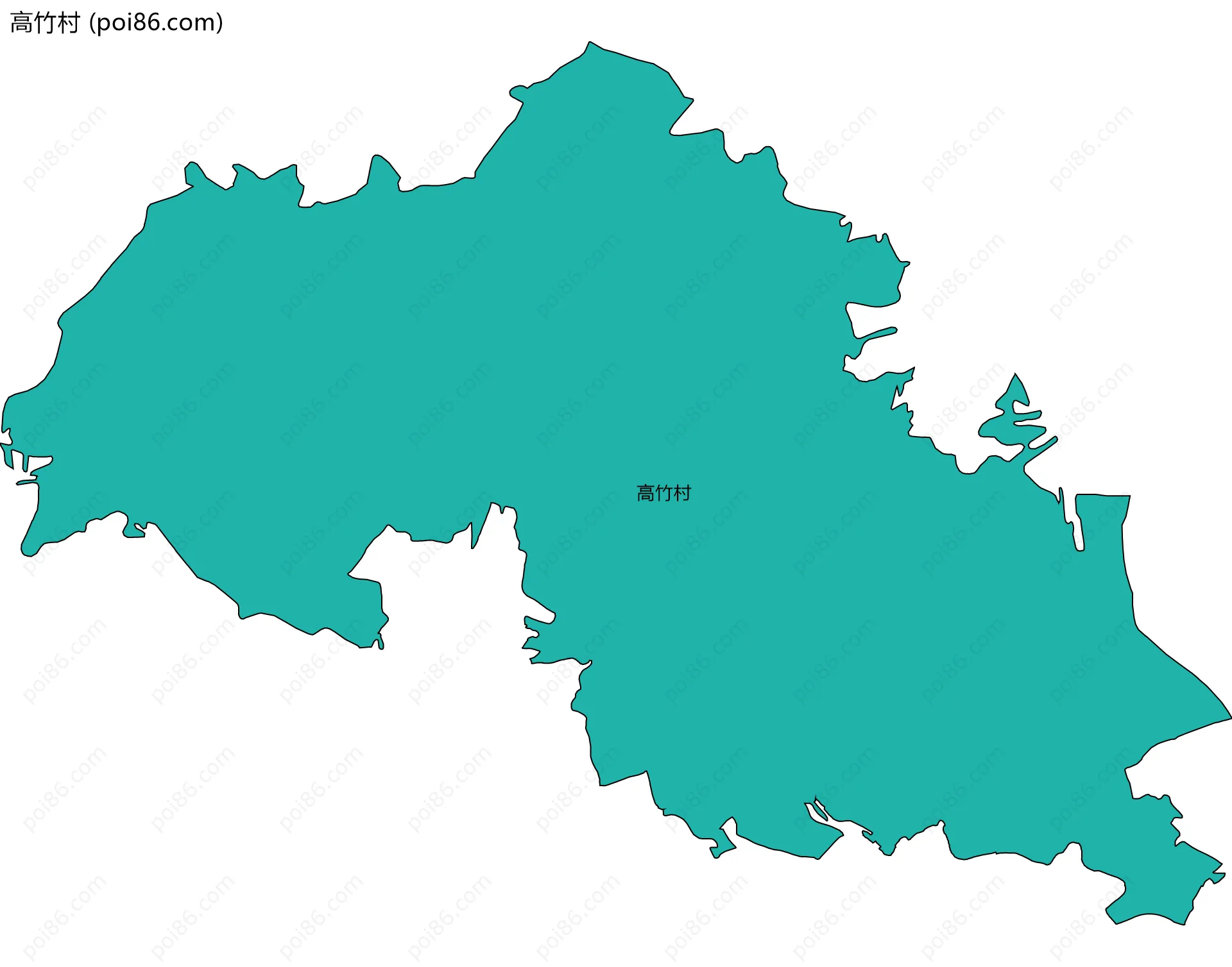 高竹村边界地图