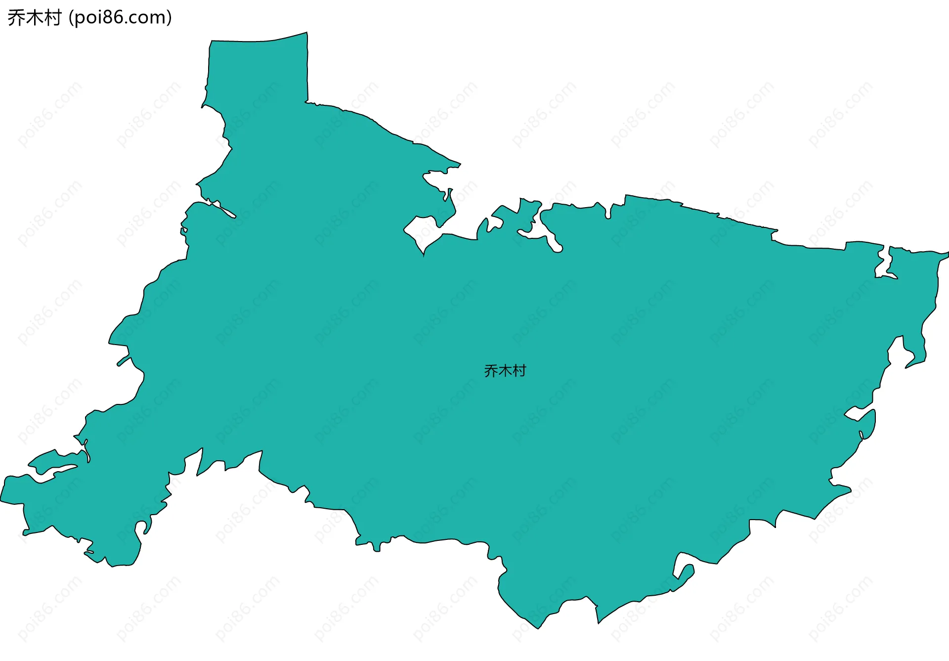 乔木村边界地图