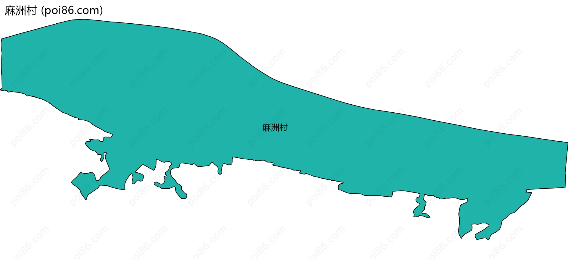 麻洲村边界地图