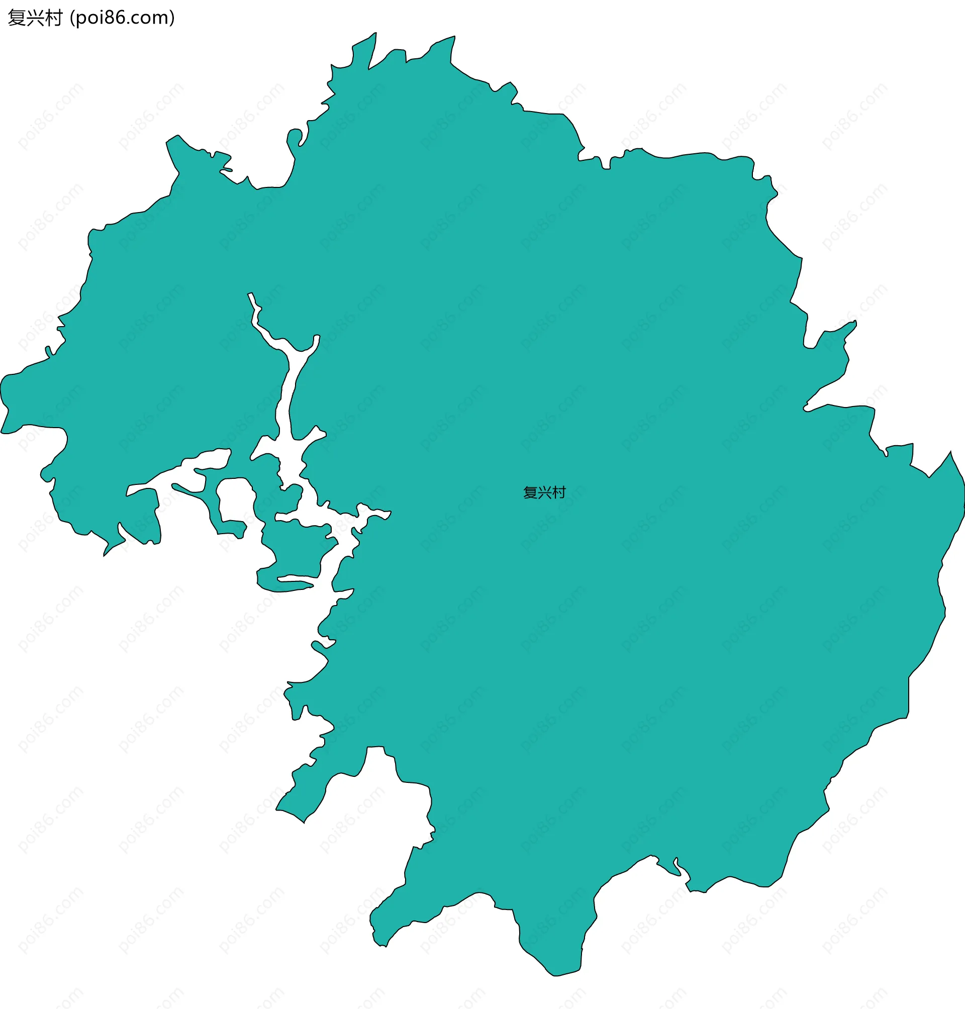 复兴村边界地图