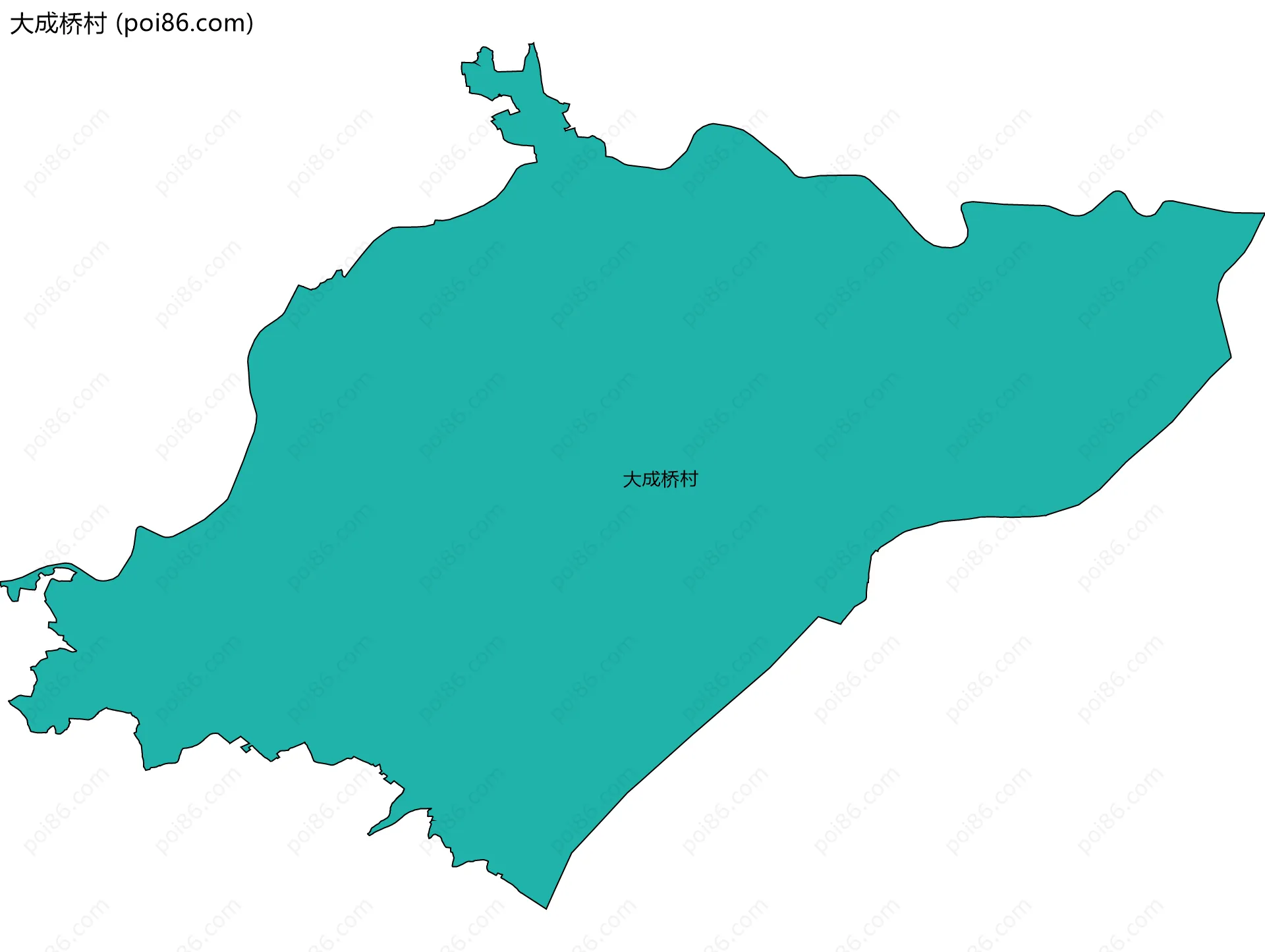 大成桥村边界地图
