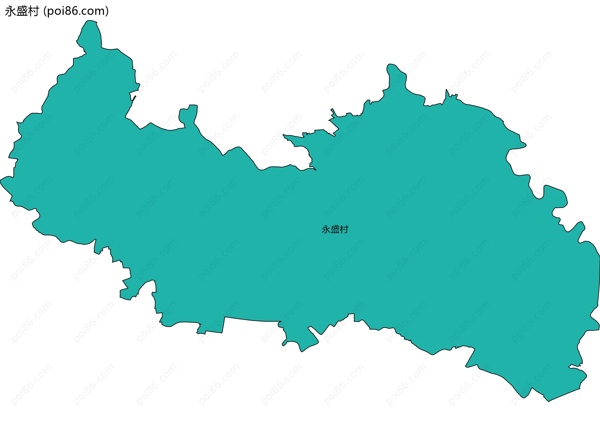 永盛村边界地图