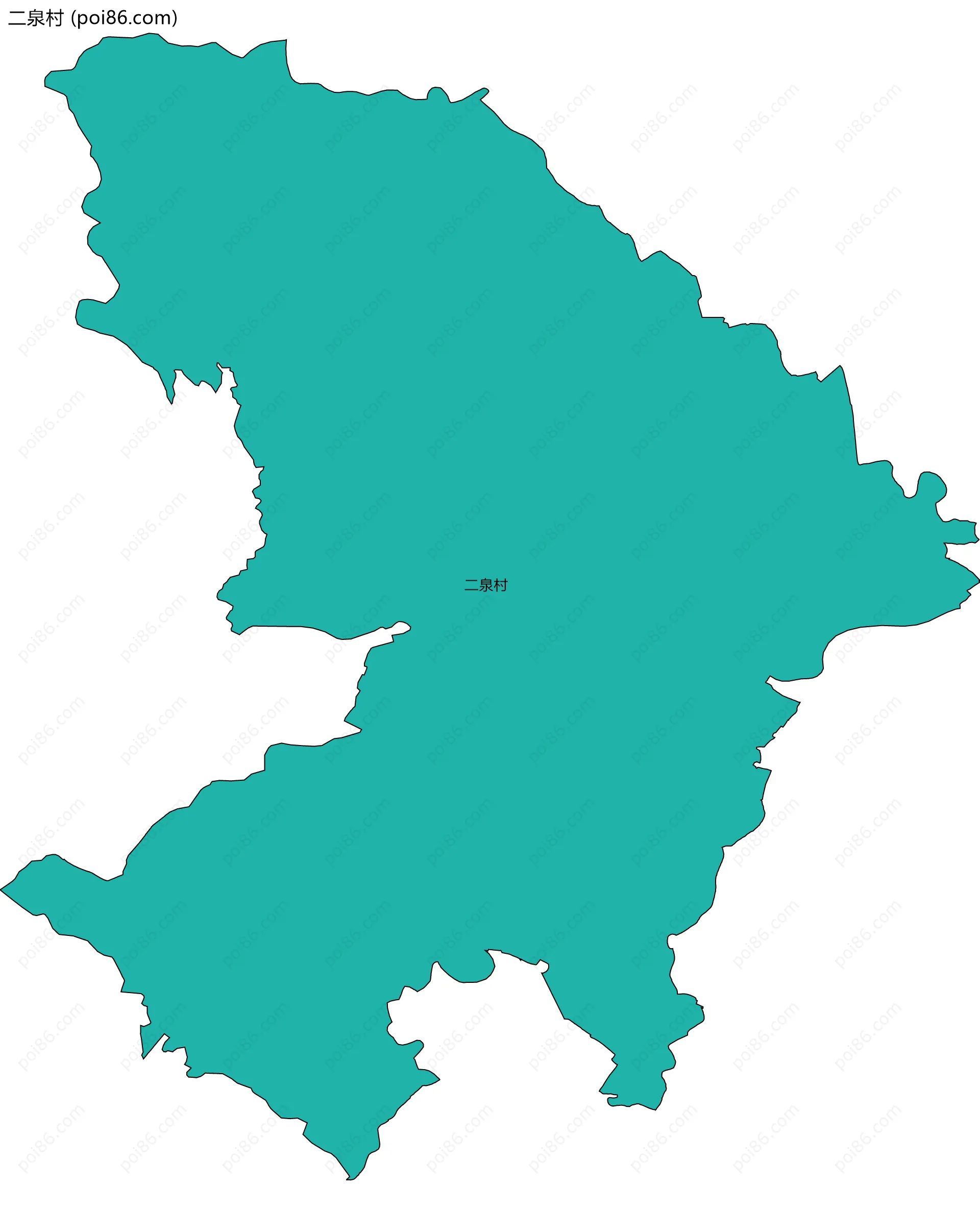 二泉村边界地图