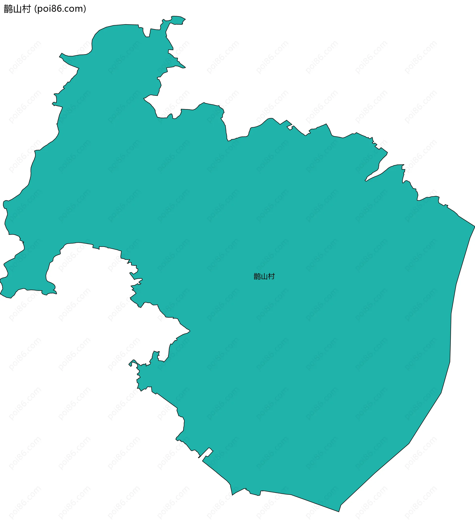 鹊山村边界地图