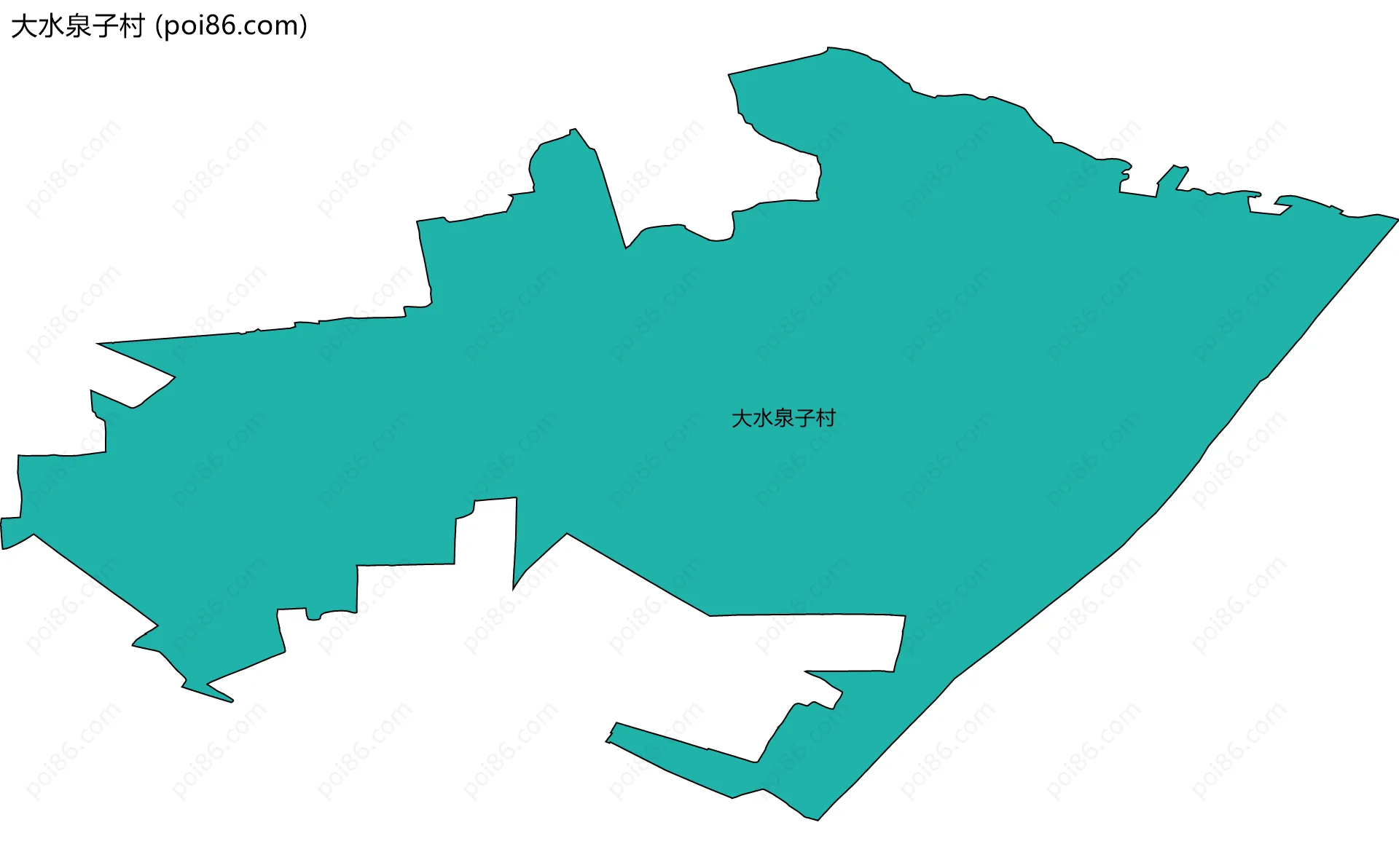 大水泉子村边界地图