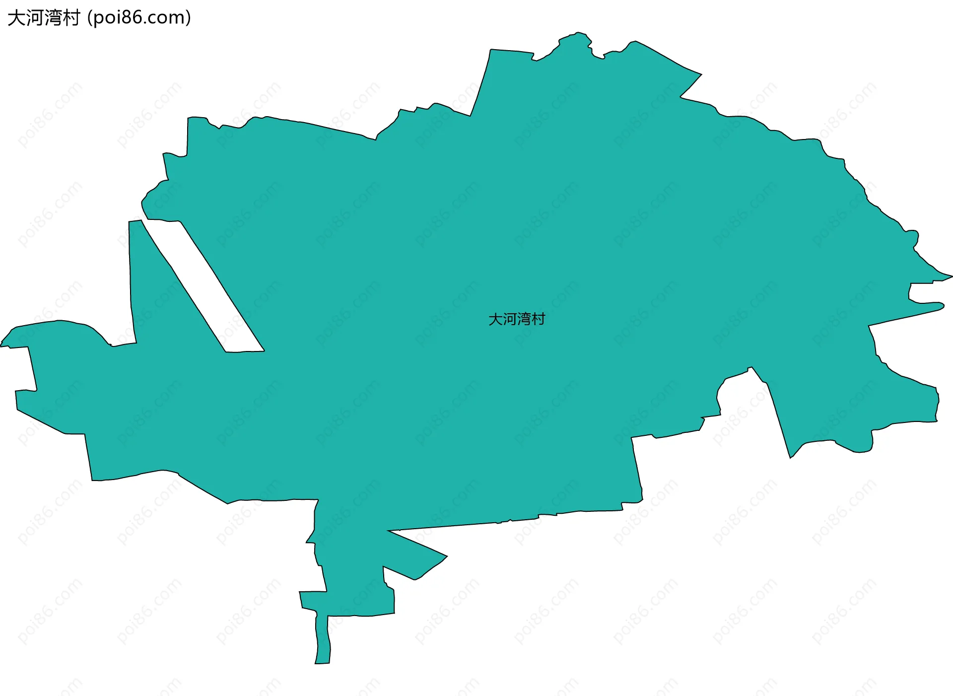 大河湾村边界地图